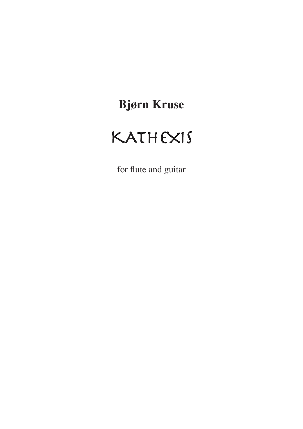 Kathexis - for flute and guitar