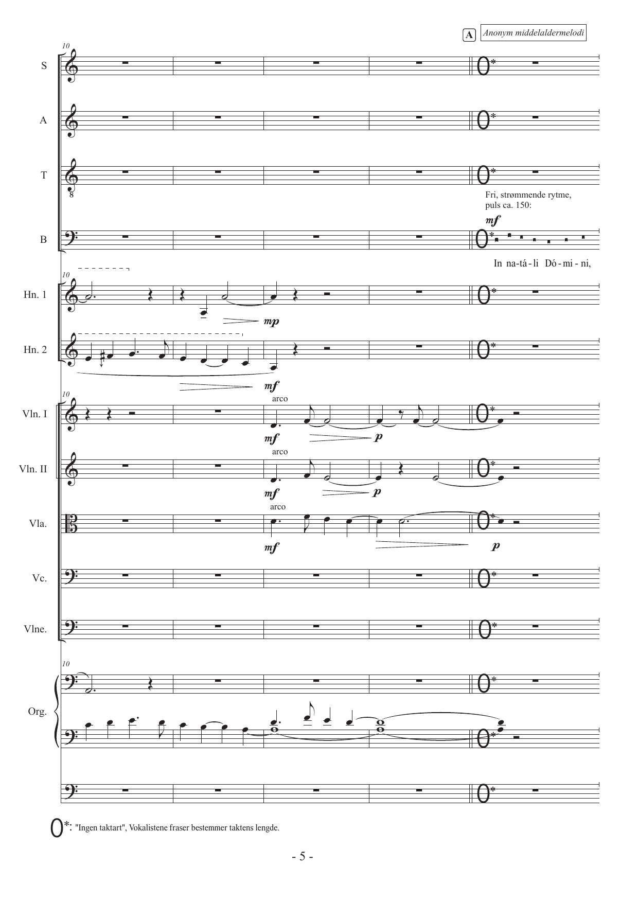 En salig julefest - arrangert for fire solostemmer (SATB), to F-horn, barokkensemble og orgel - Image 5