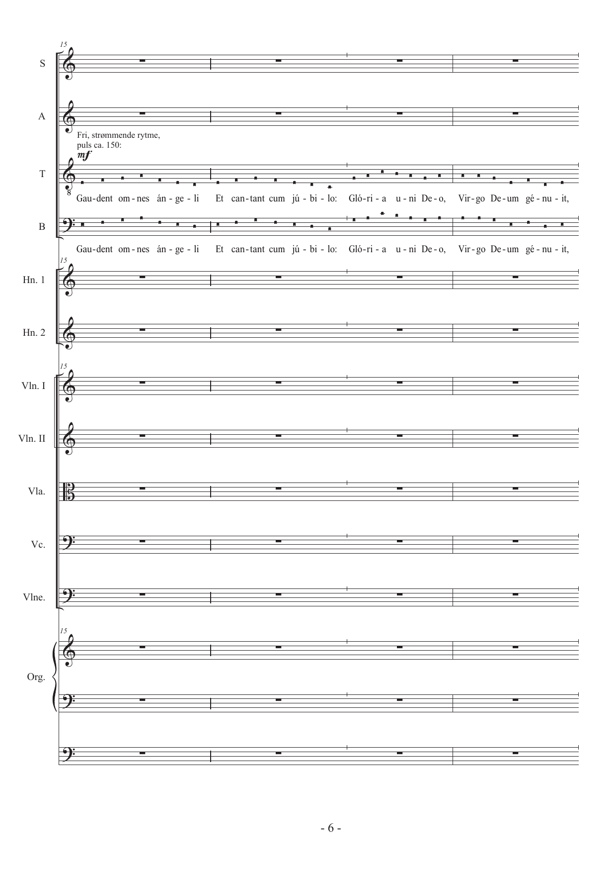En salig julefest - arrangert for fire solostemmer (SATB), to F-horn, barokkensemble og orgel - Image 6