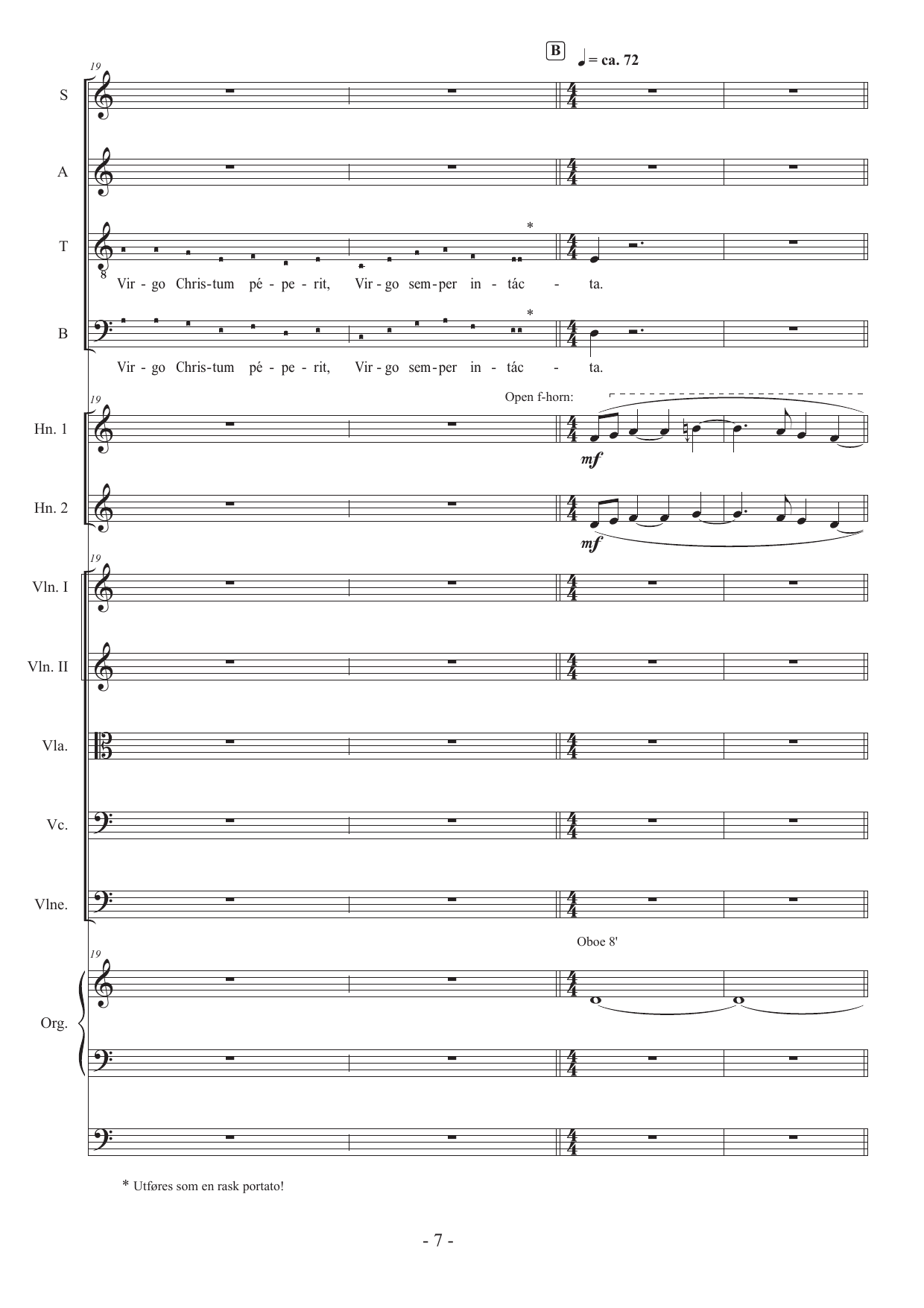 En salig julefest - arrangert for fire solostemmer (SATB), to F-horn, barokkensemble og orgel - Image 7