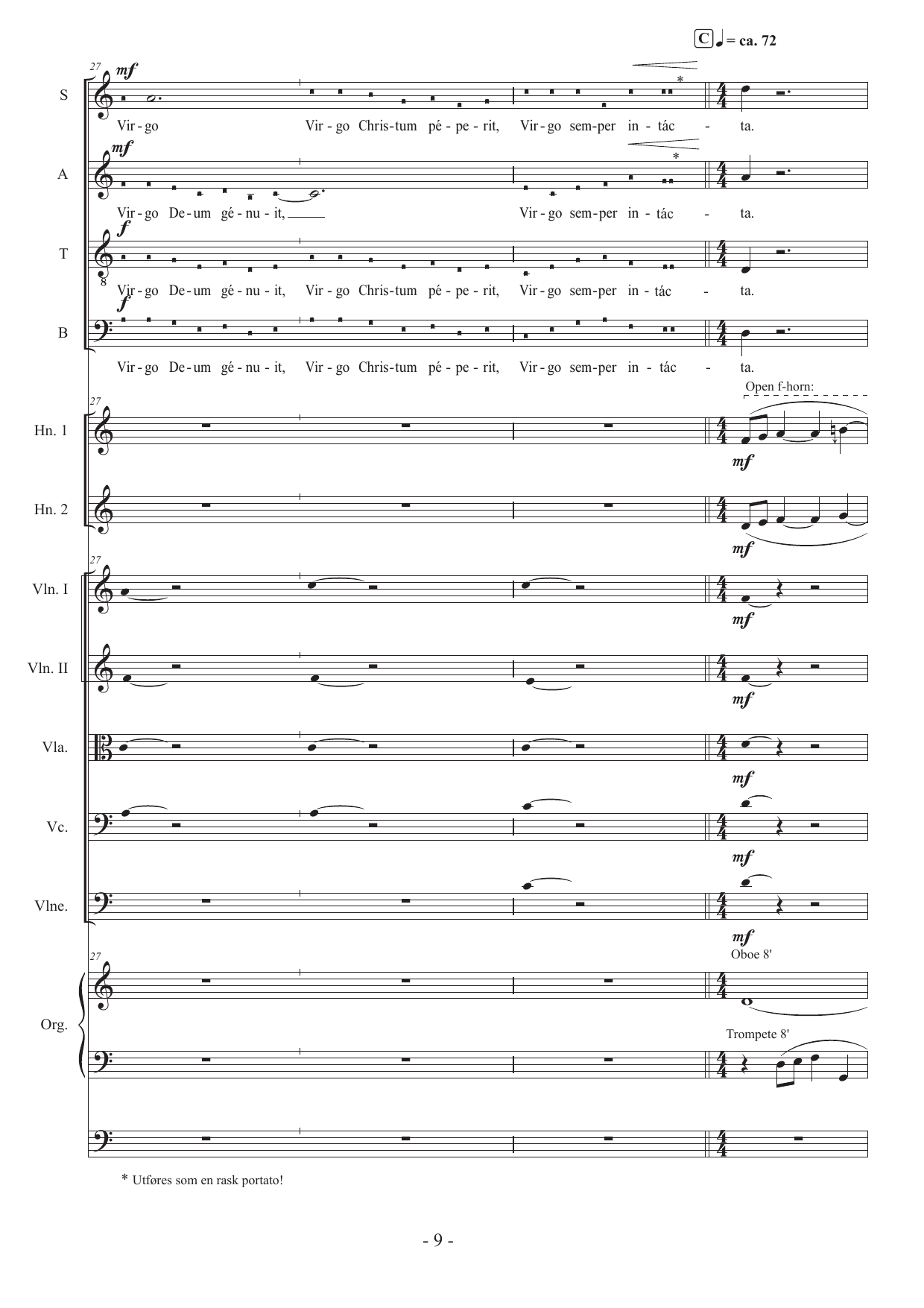 En salig julefest - arrangert for fire solostemmer (SATB), to F-horn, barokkensemble og orgel - Image 9