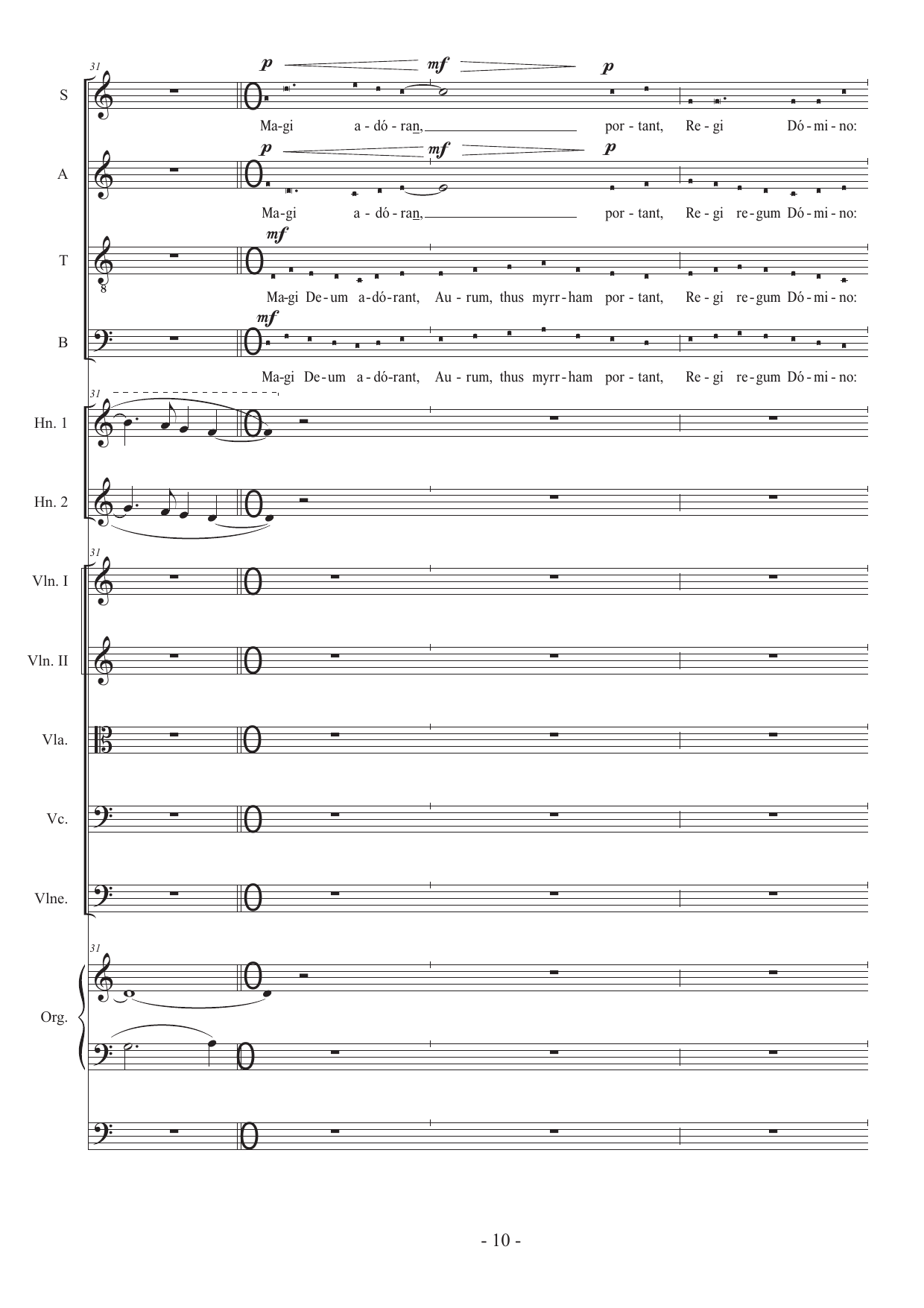 En salig julefest - arrangert for fire solostemmer (SATB), to F-horn, barokkensemble og orgel - Image 10