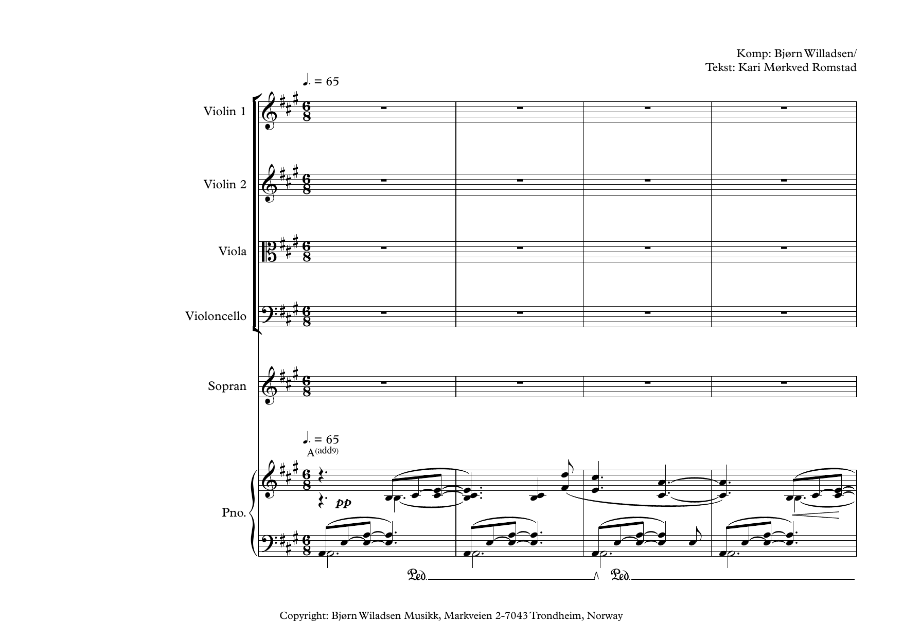 Julesong - for vokal, piano og strings - Image 2