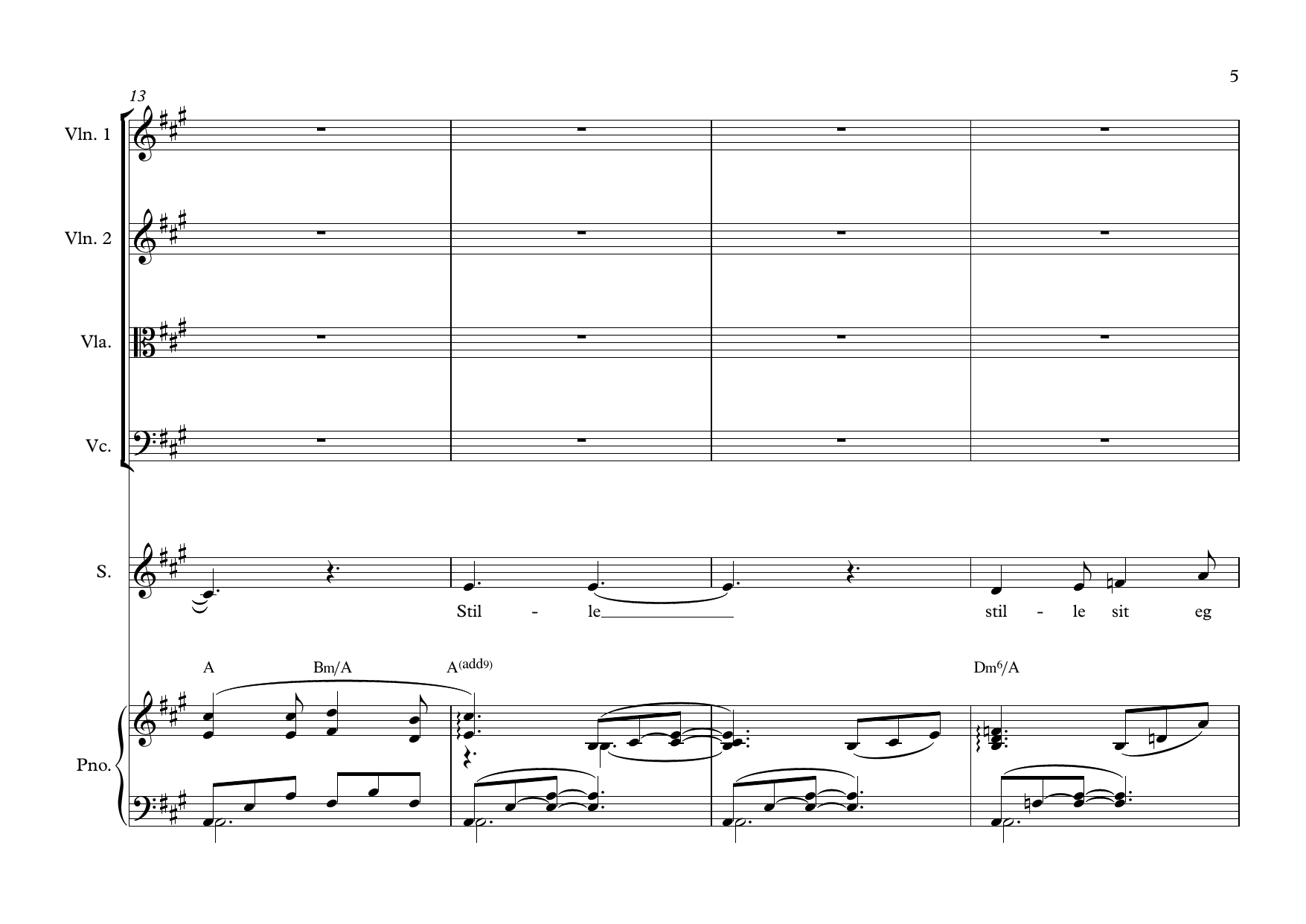 Julesong - for vokal, piano og strings - Image 5