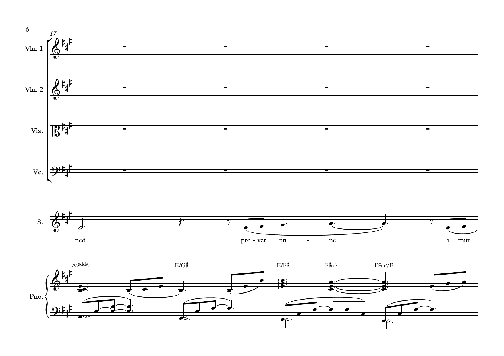Julesong - for vokal, piano og strings - Image 6