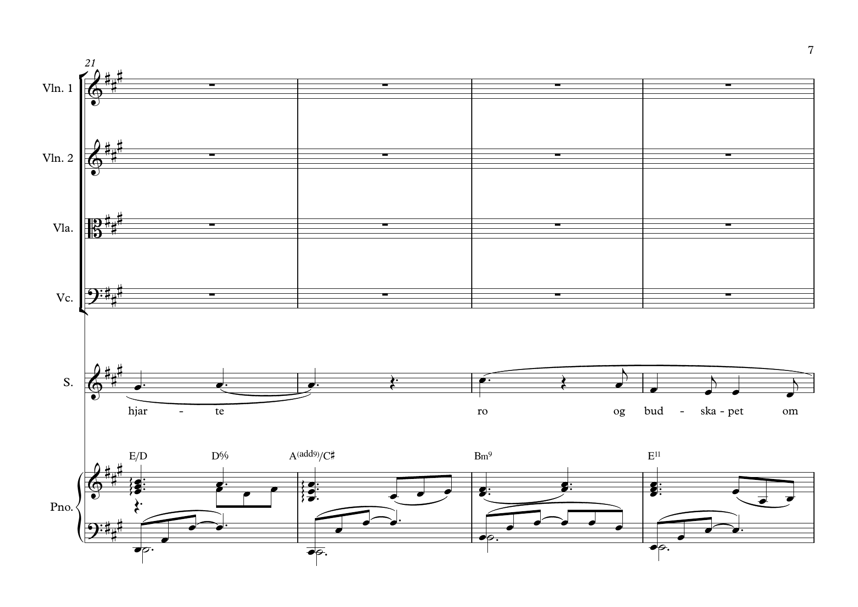 Julesong - for vokal, piano og strings - Image 7