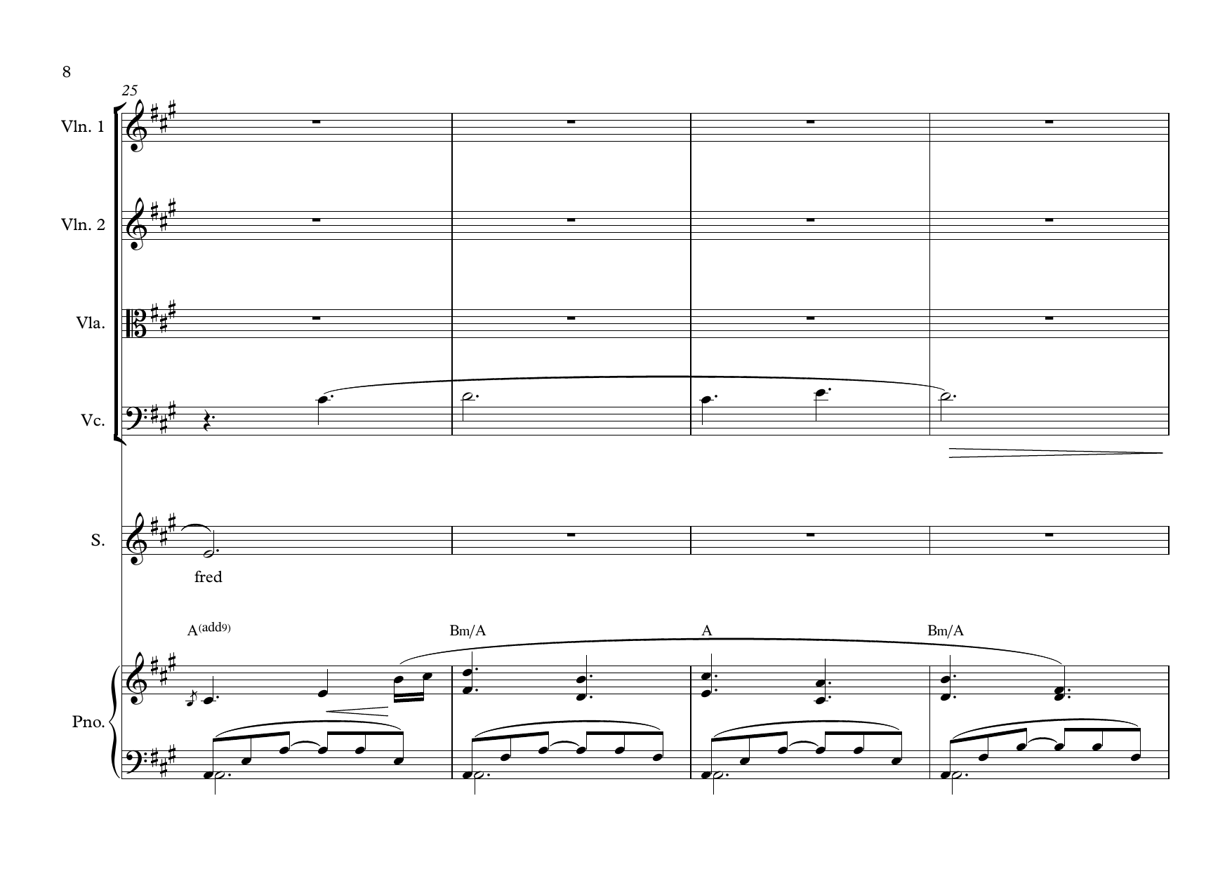 Julesong - for vokal, piano og strings - Image 8
