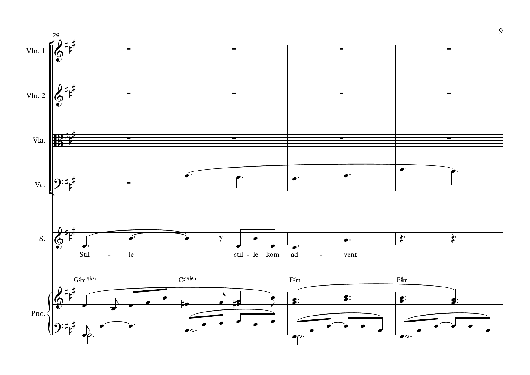 Julesong - for vokal, piano og strings - Image 9