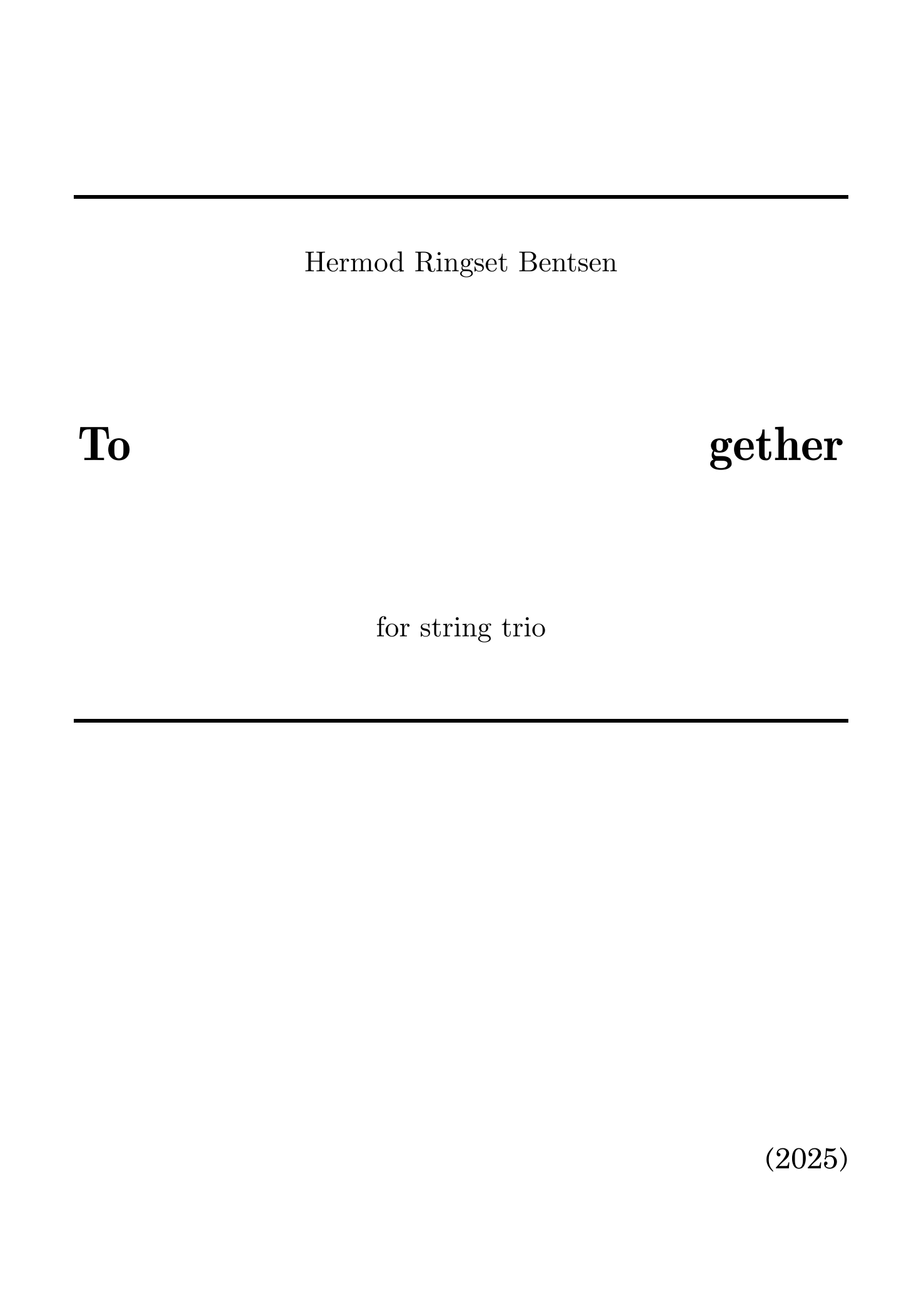 To Gether - for string trio