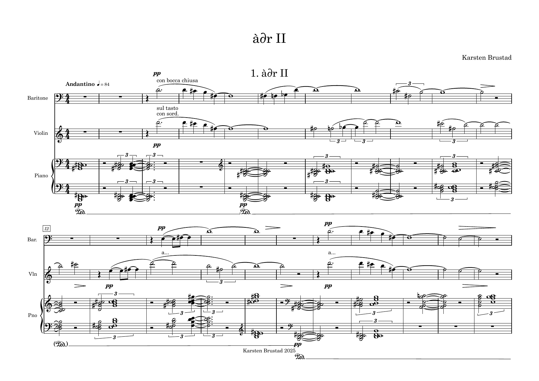 à∂r II - baryton, volin og piano - Image 2