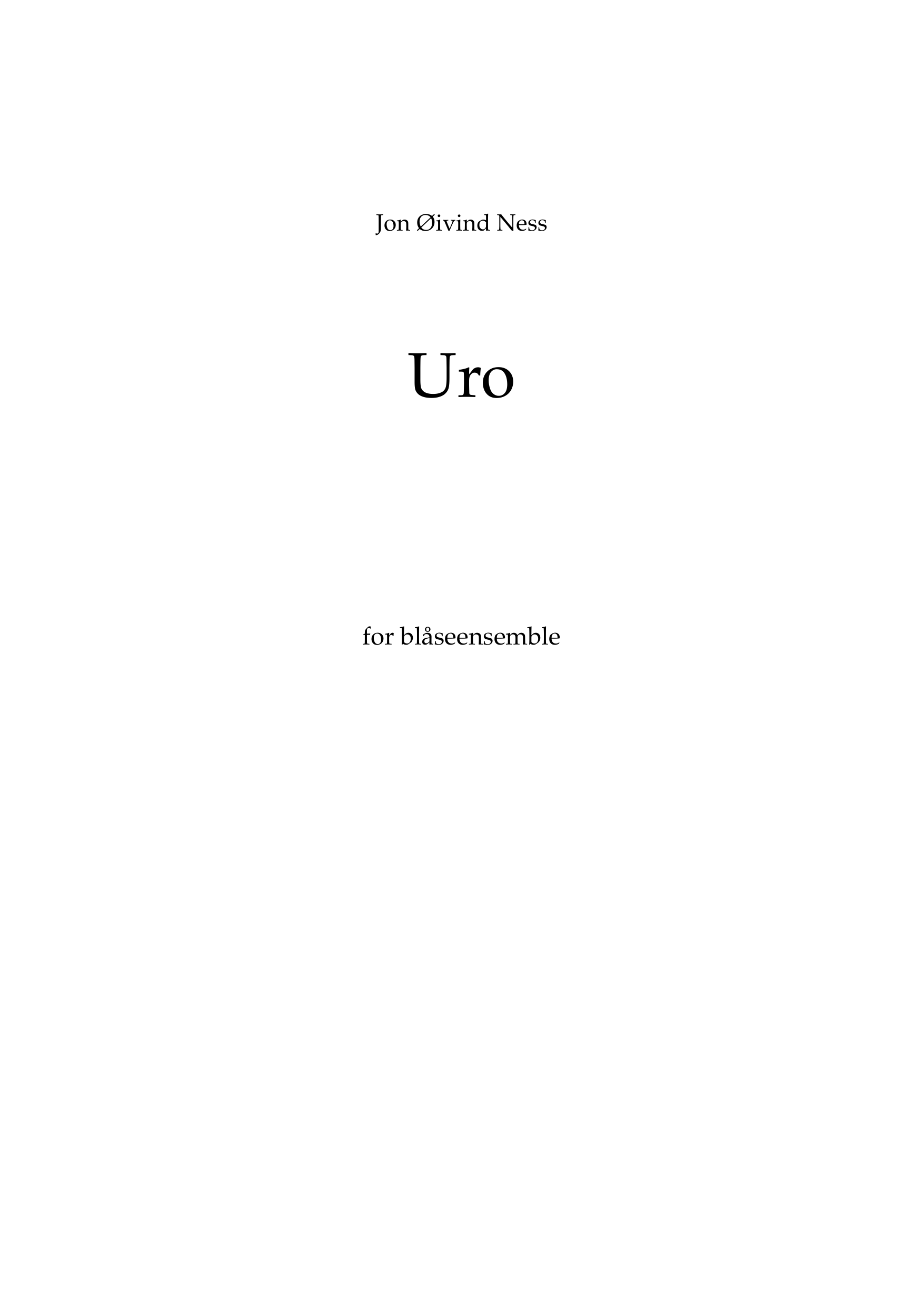 Uro - For blåseensemble