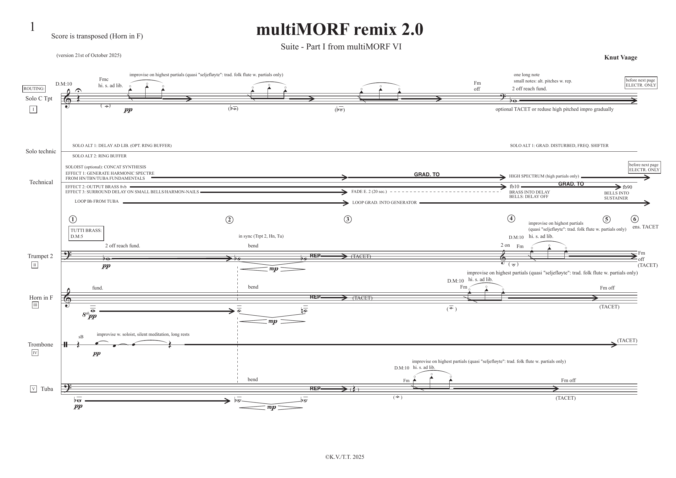 multi-MORF remix 2.0 - For 5 amplified brass instruments and computer - Image 5