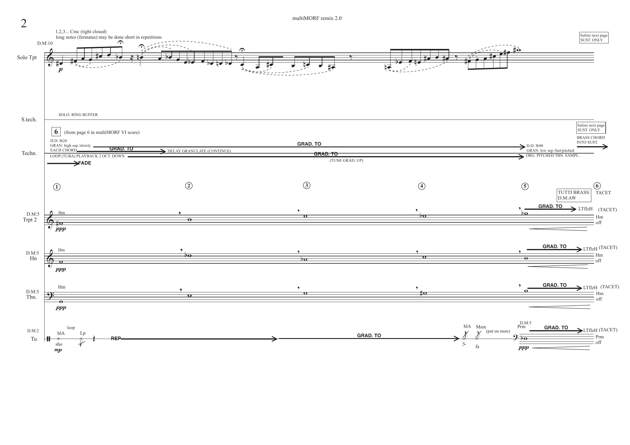 multi-MORF remix 2.0 - For 5 amplified brass instruments and computer - Image 6