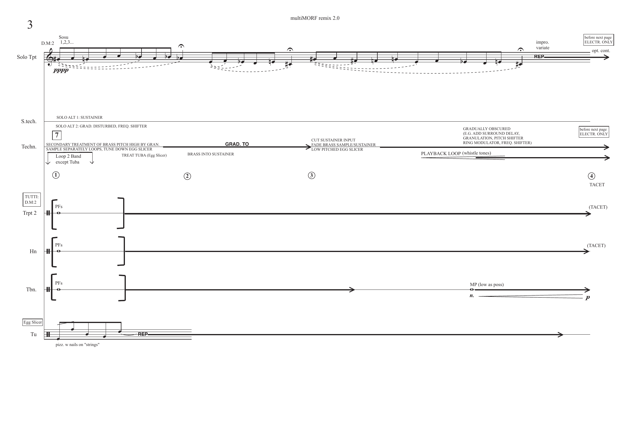 multi-MORF remix 2.0 - For 5 amplified brass instruments and computer - Image 7