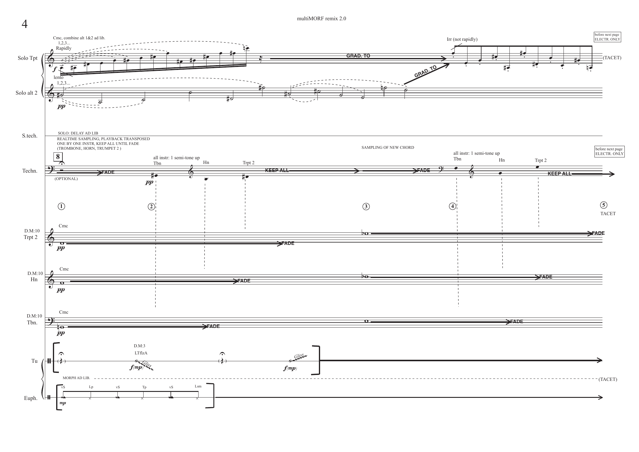 multi-MORF remix 2.0 - For 5 amplified brass instruments and computer - Image 8