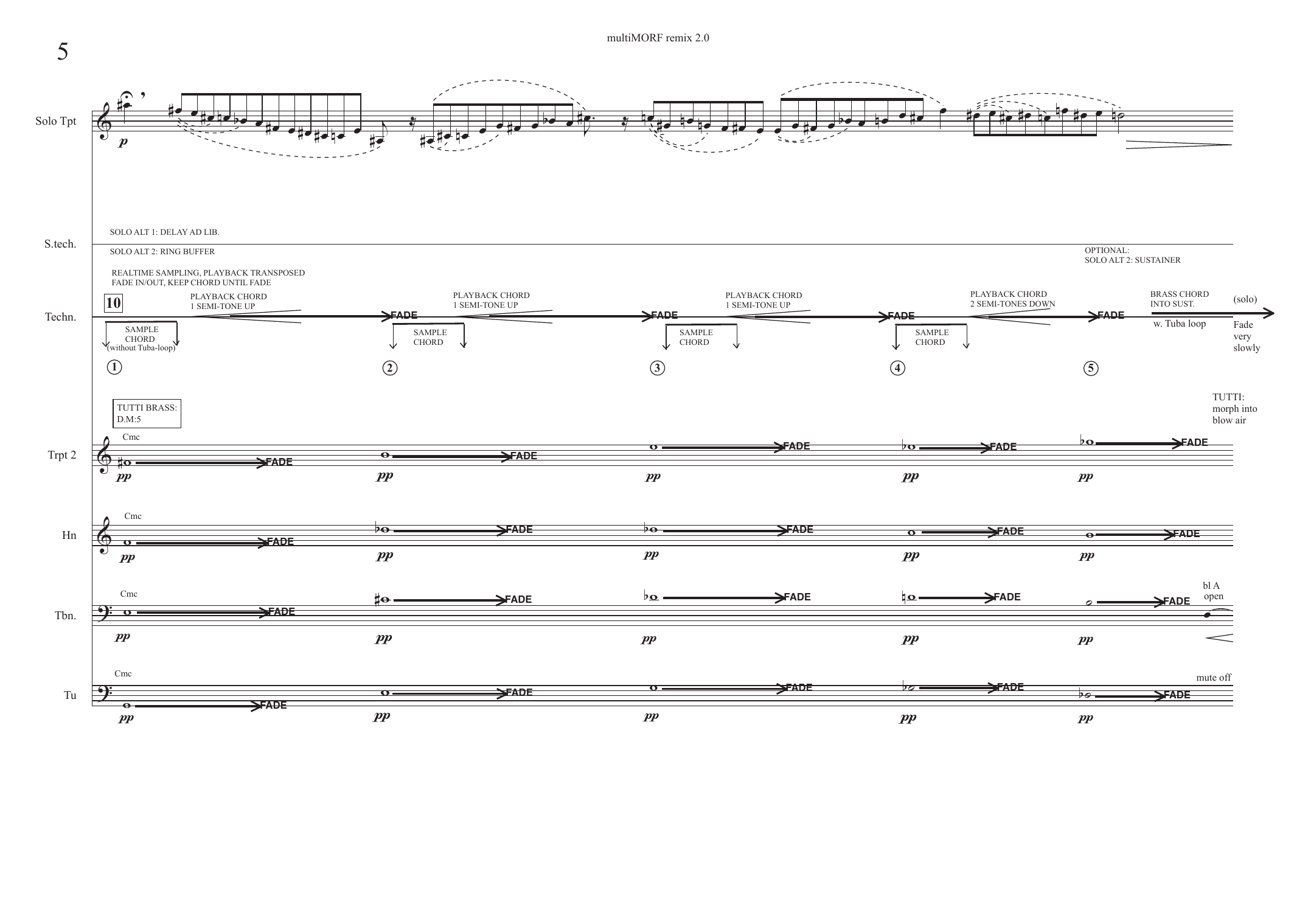 multi-MORF remix 2.0 - For 5 amplified brass instruments and computer - Image 9