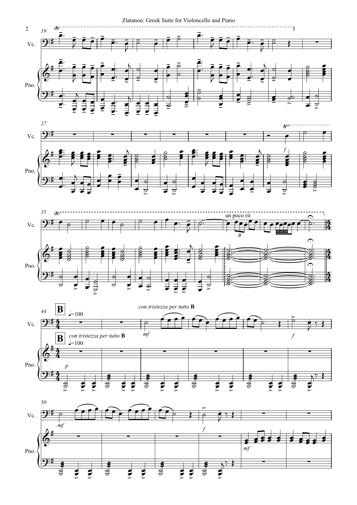 Greek Suite for violoncello and piano - On Nine Greek Folk Songs and Dances - Image 4