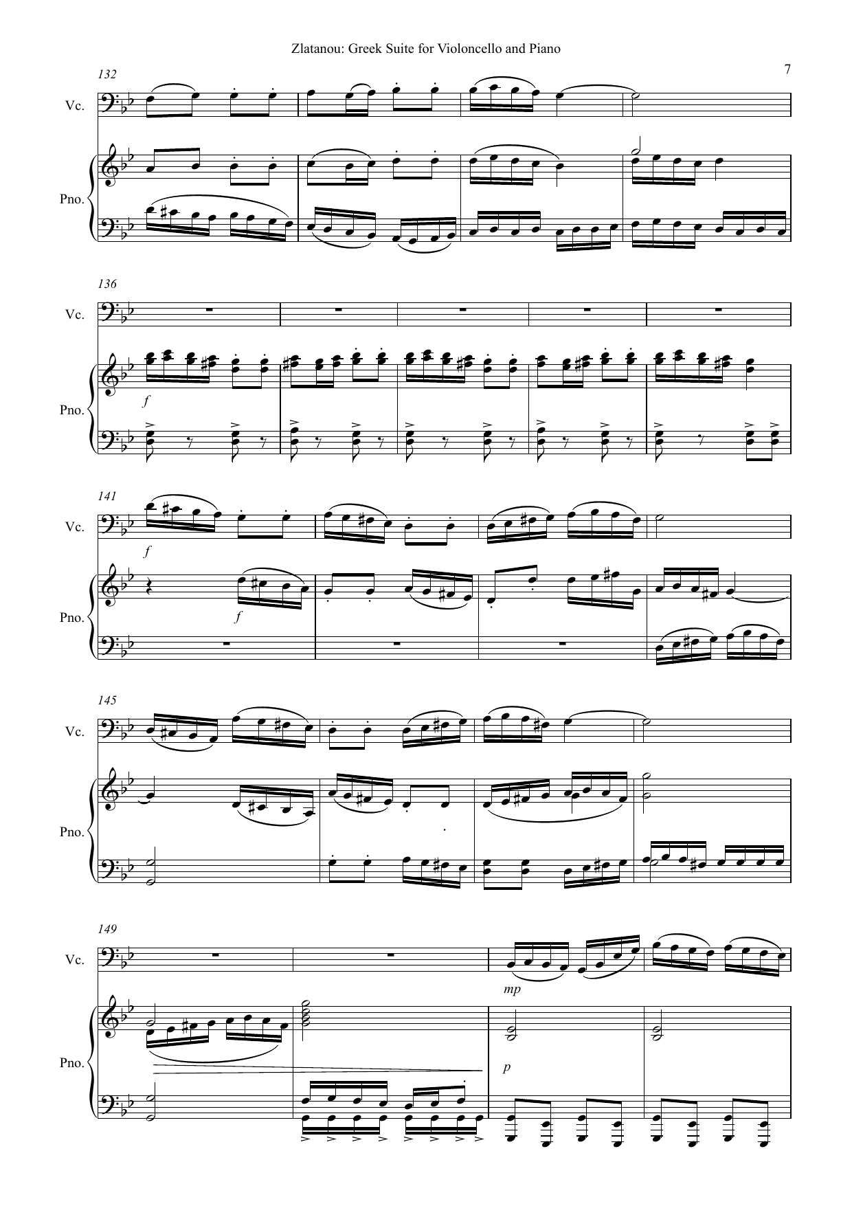 Greek Suite for violoncello and piano - On Nine Greek Folk Songs and Dances - Image 9