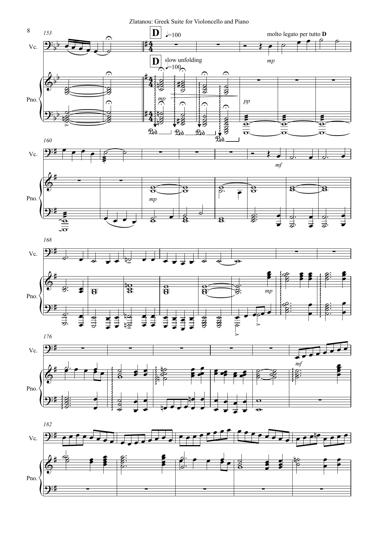 Greek Suite for violoncello and piano - On Nine Greek Folk Songs and Dances - Image 10
