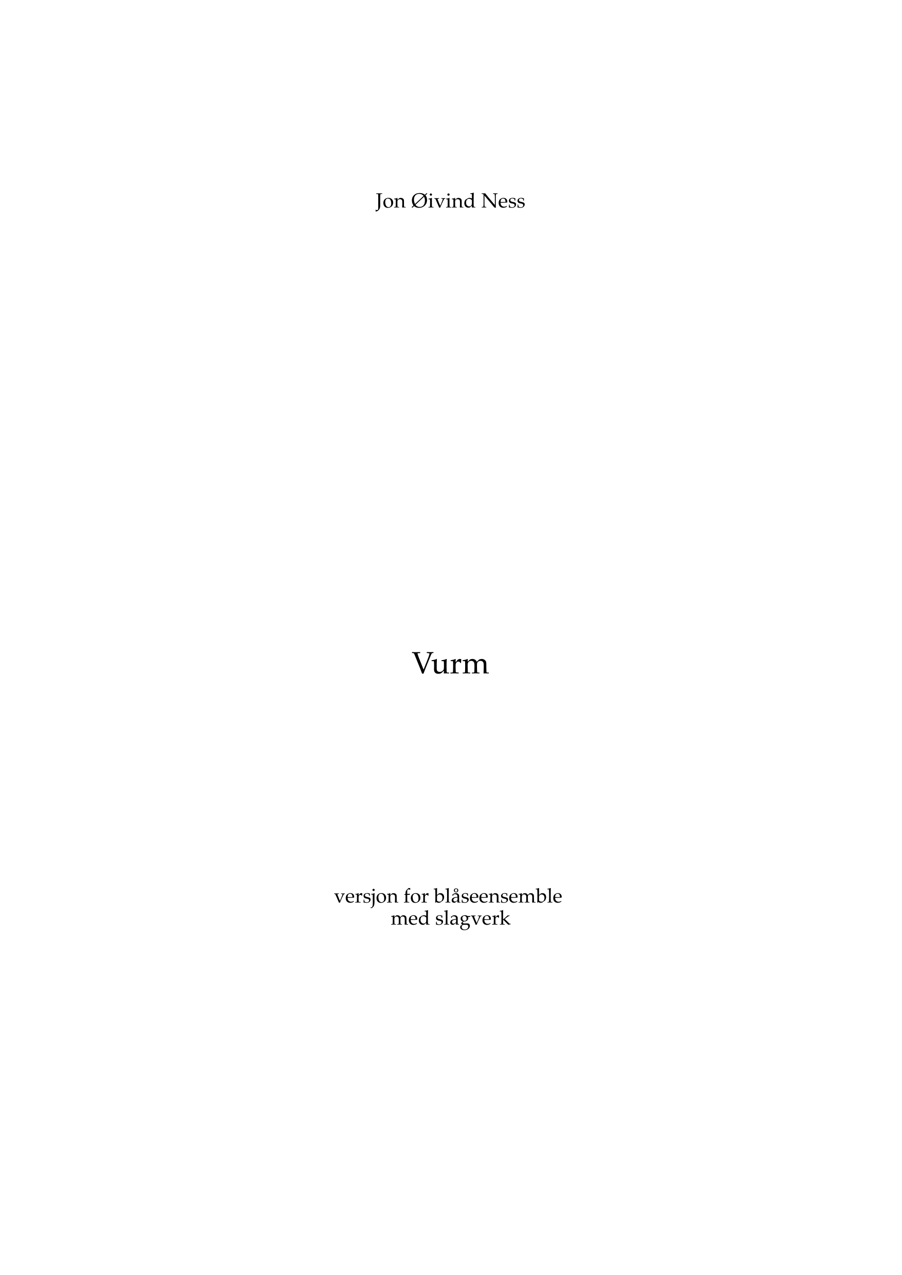Vurm - Versjon for blåseensemble med slagverk