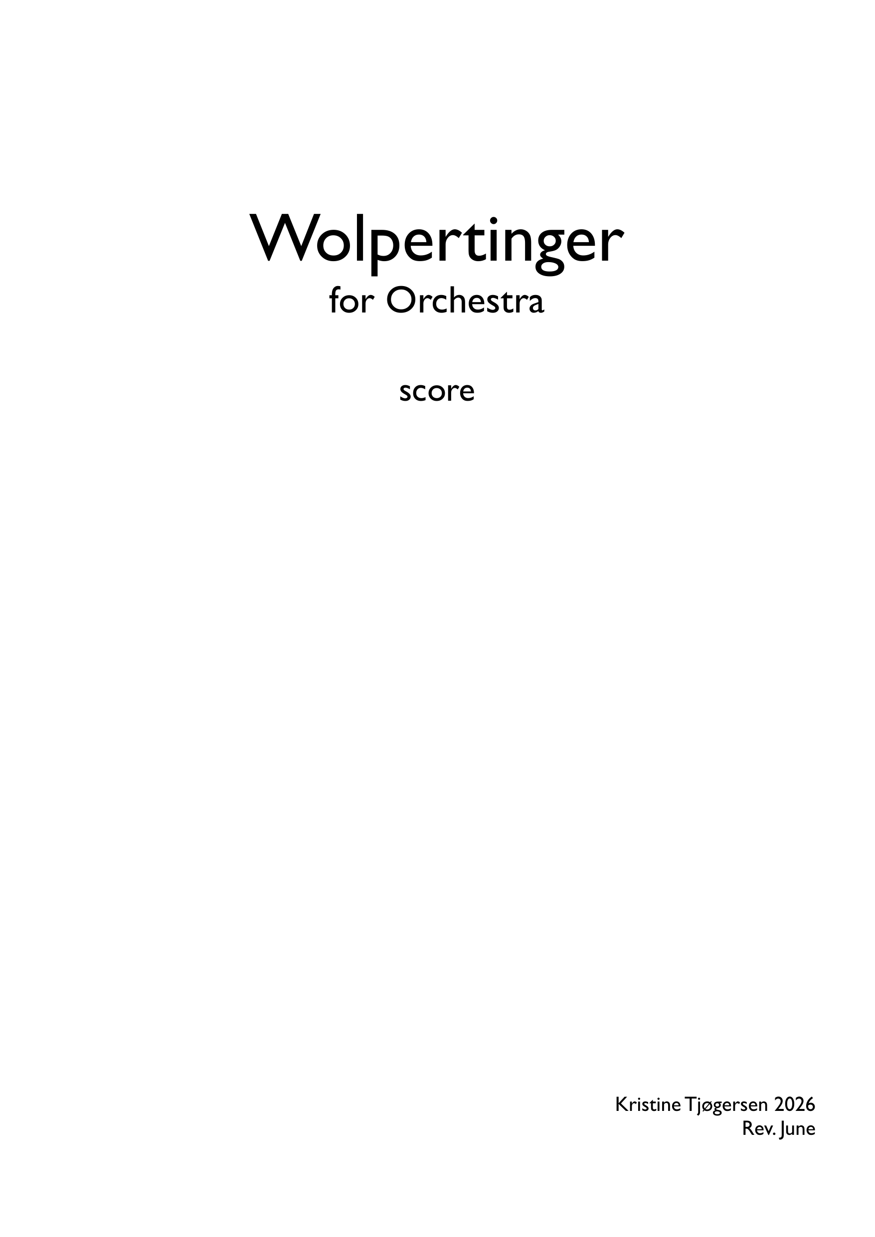 Wolpertinger - for Orchestra