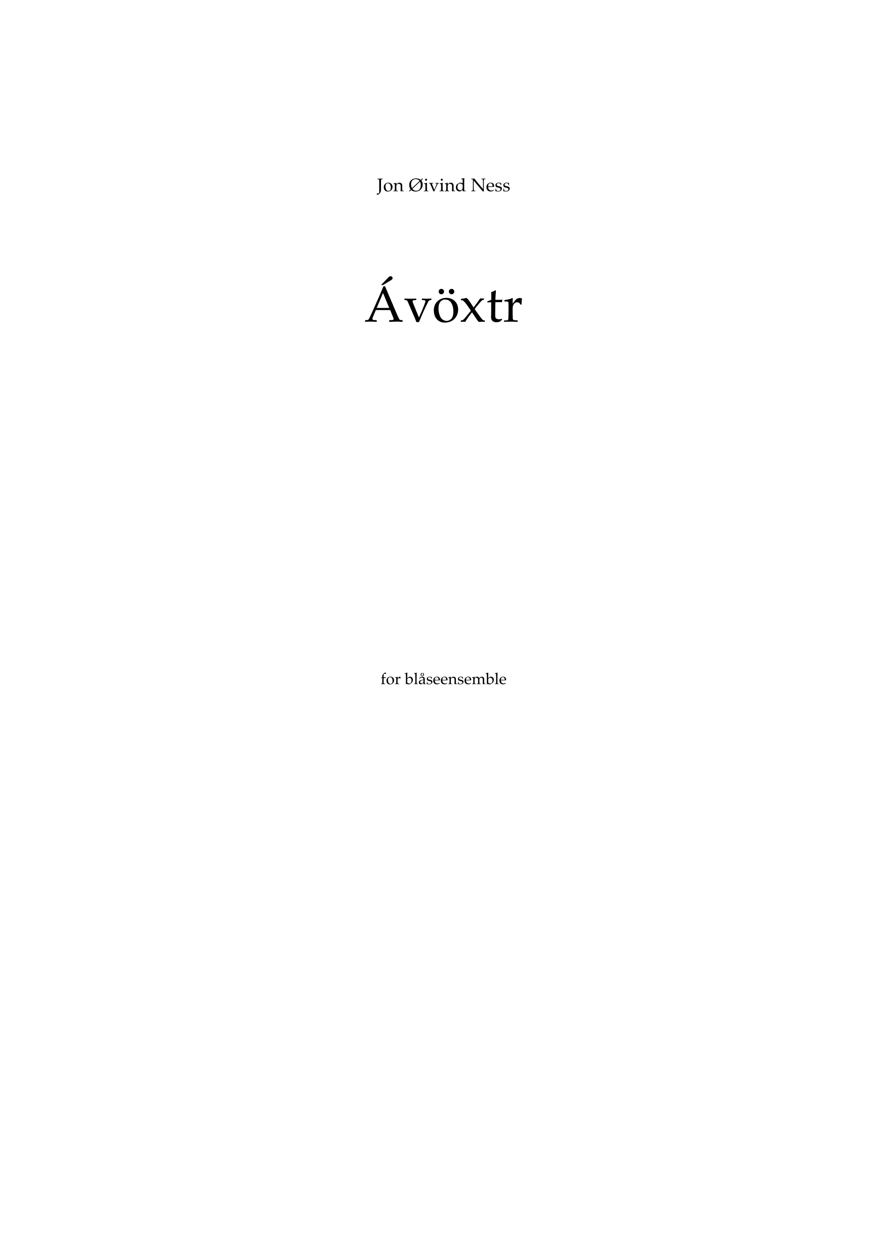 Ávöxtr - For blåseensemble