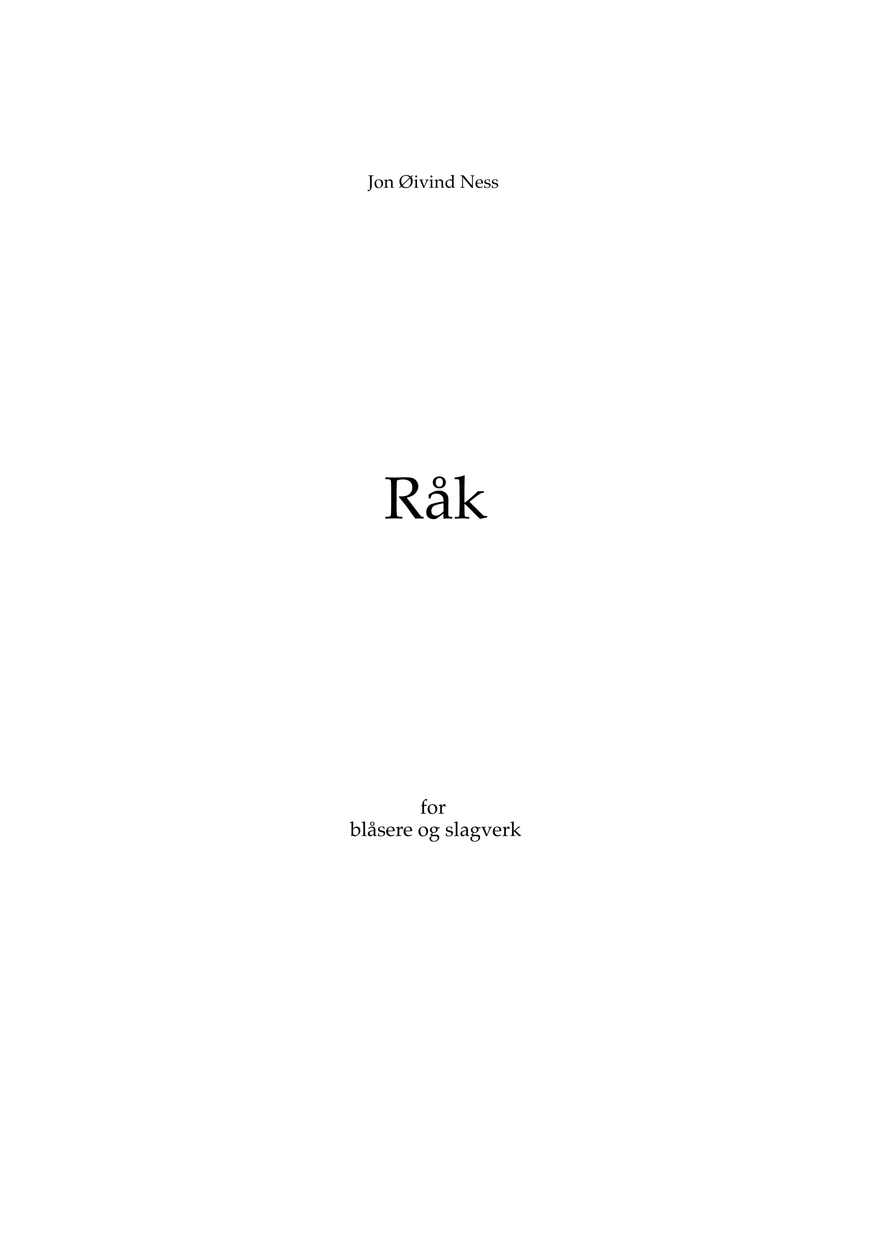 Råk - For blåsere og slagverk