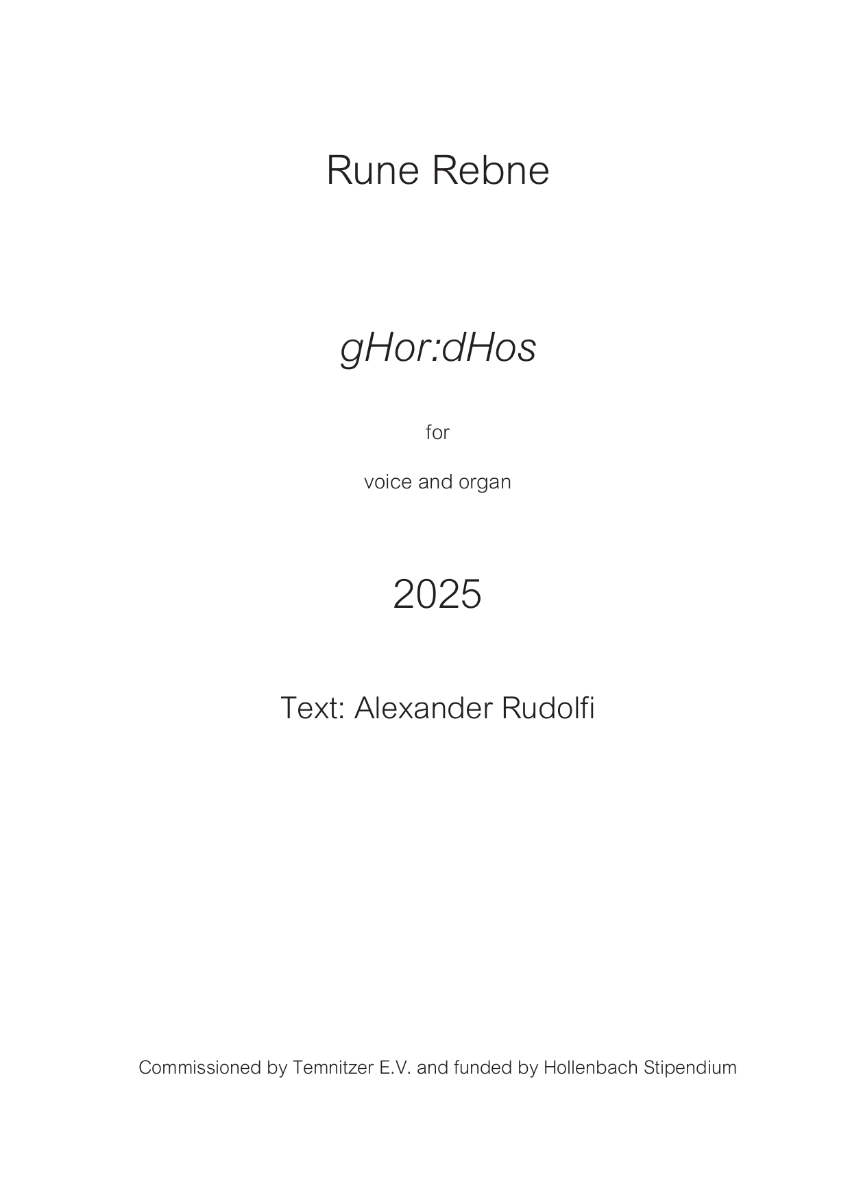 gHor:dHos - For voice and organ - Image 3