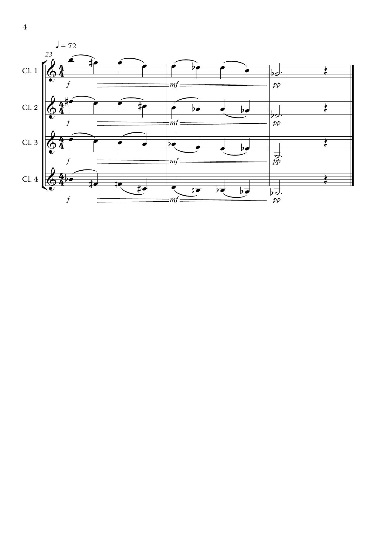 Chill I-XV - for 4 clarinets - Image 6