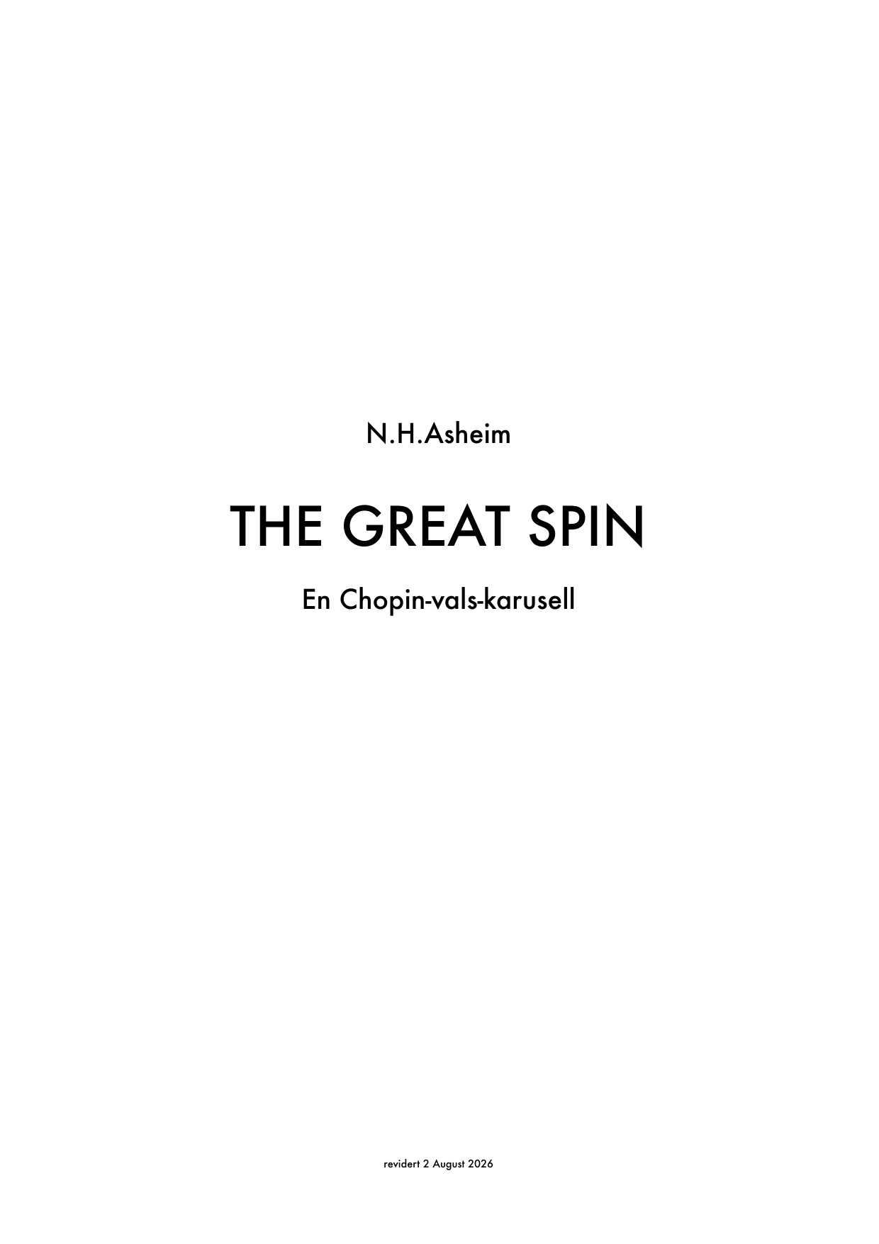 The Great Spin - En Chopin-vals-karusell