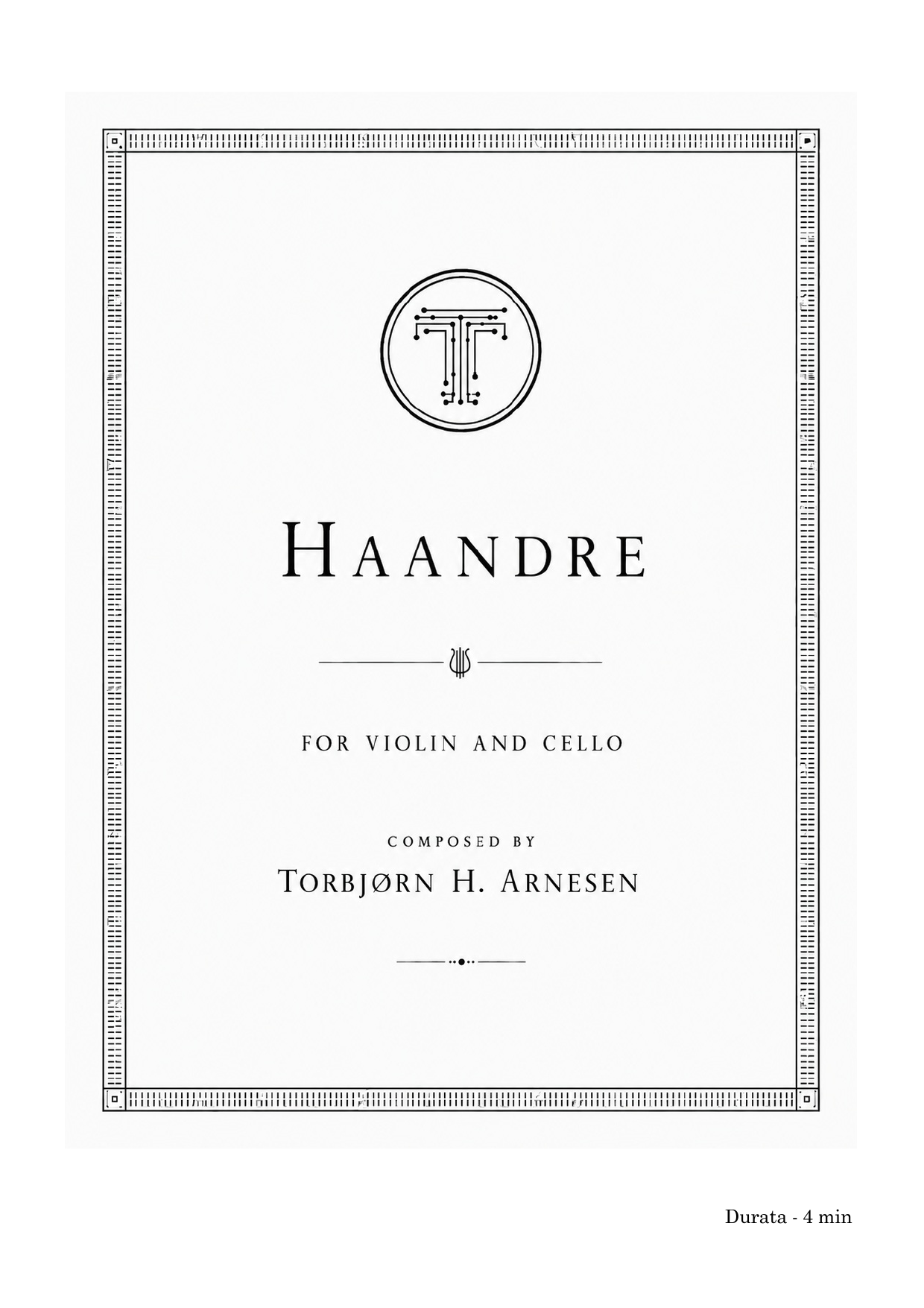 Haandre - For violin and cello