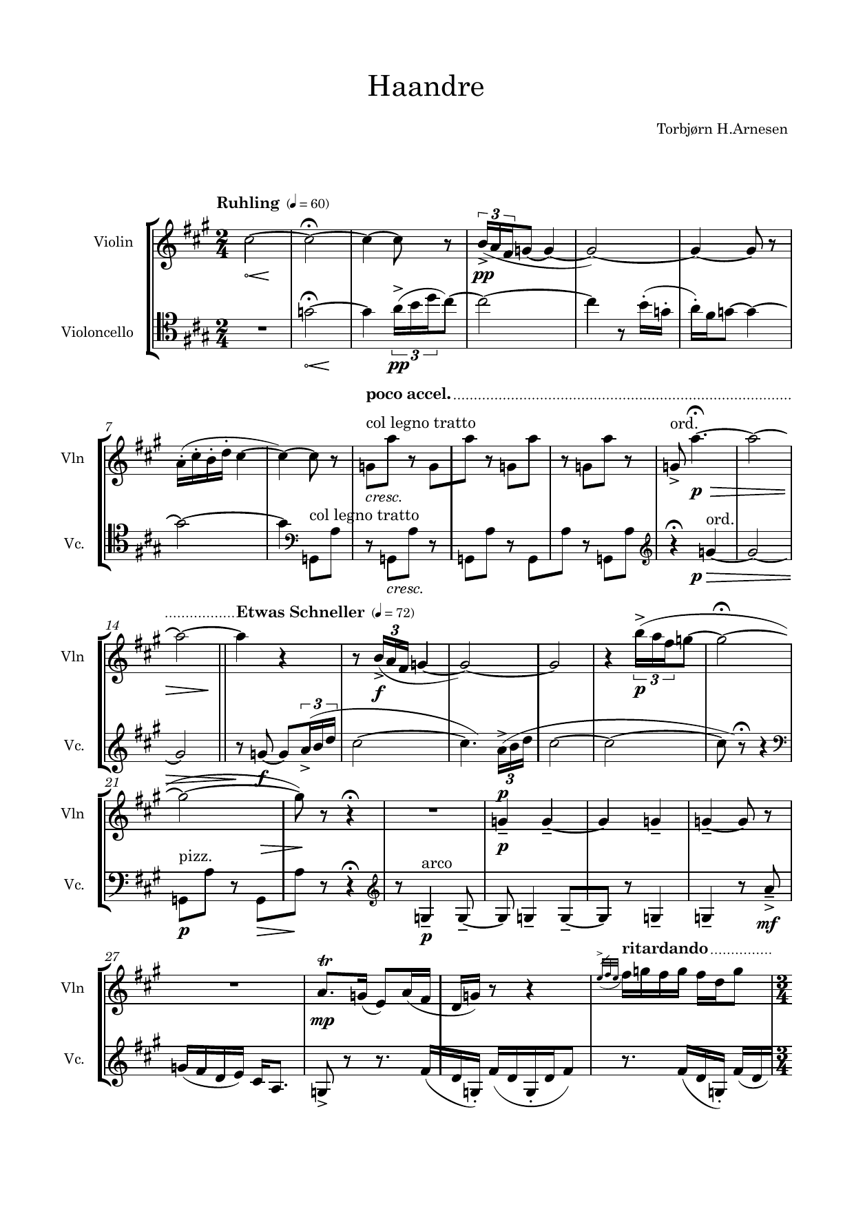 Haandre - For violin and cello - Bilde 2