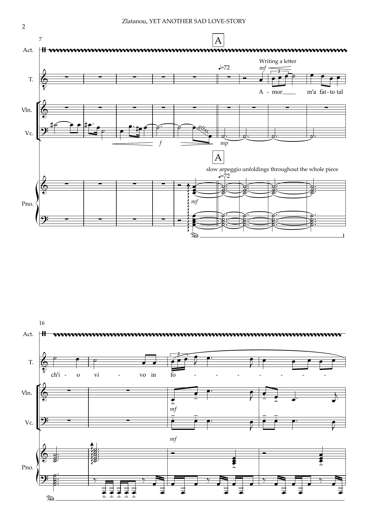 Yet Another Sad Love-Story - A Short Chamber Opera for Tenor, Actor, Violin, Violoncello and Piano - Image 4