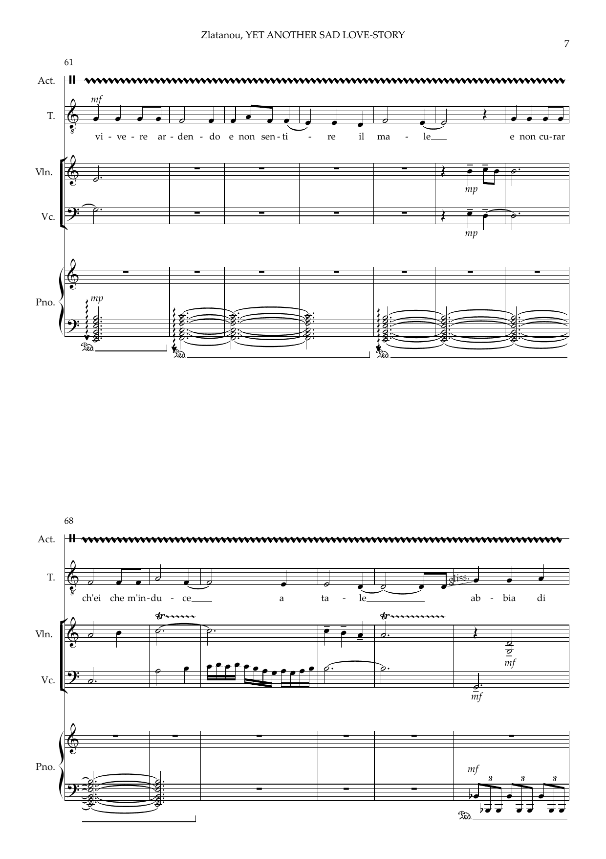 Yet Another Sad Love-Story - A Short Chamber Opera for Tenor, Actor, Violin, Violoncello and Piano - Image 9