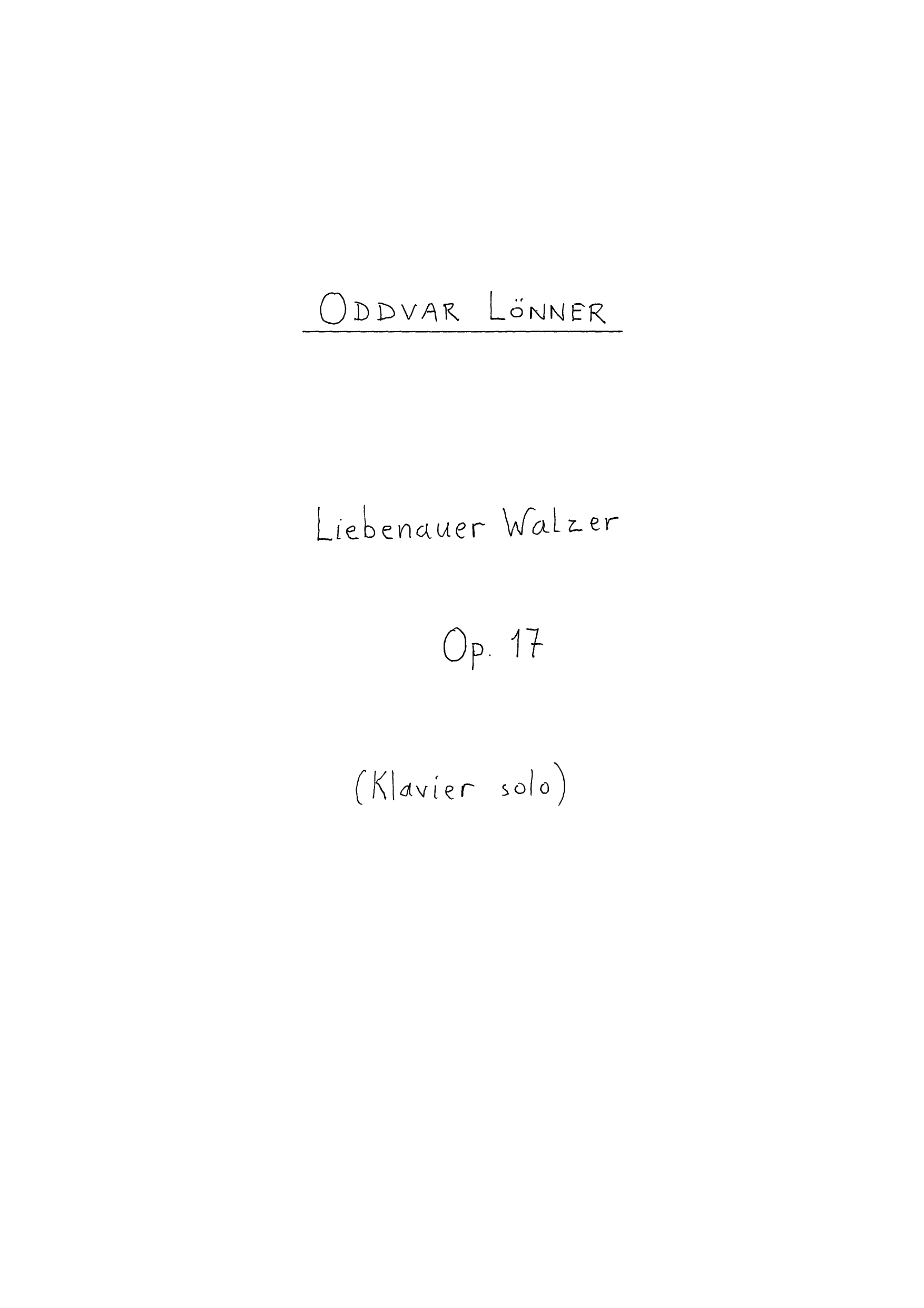 Liebenauer Waltzer, Op. 17