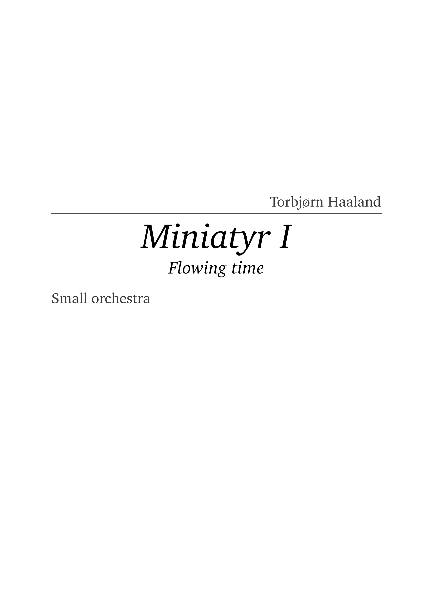 Miniatyr I - Flowing time