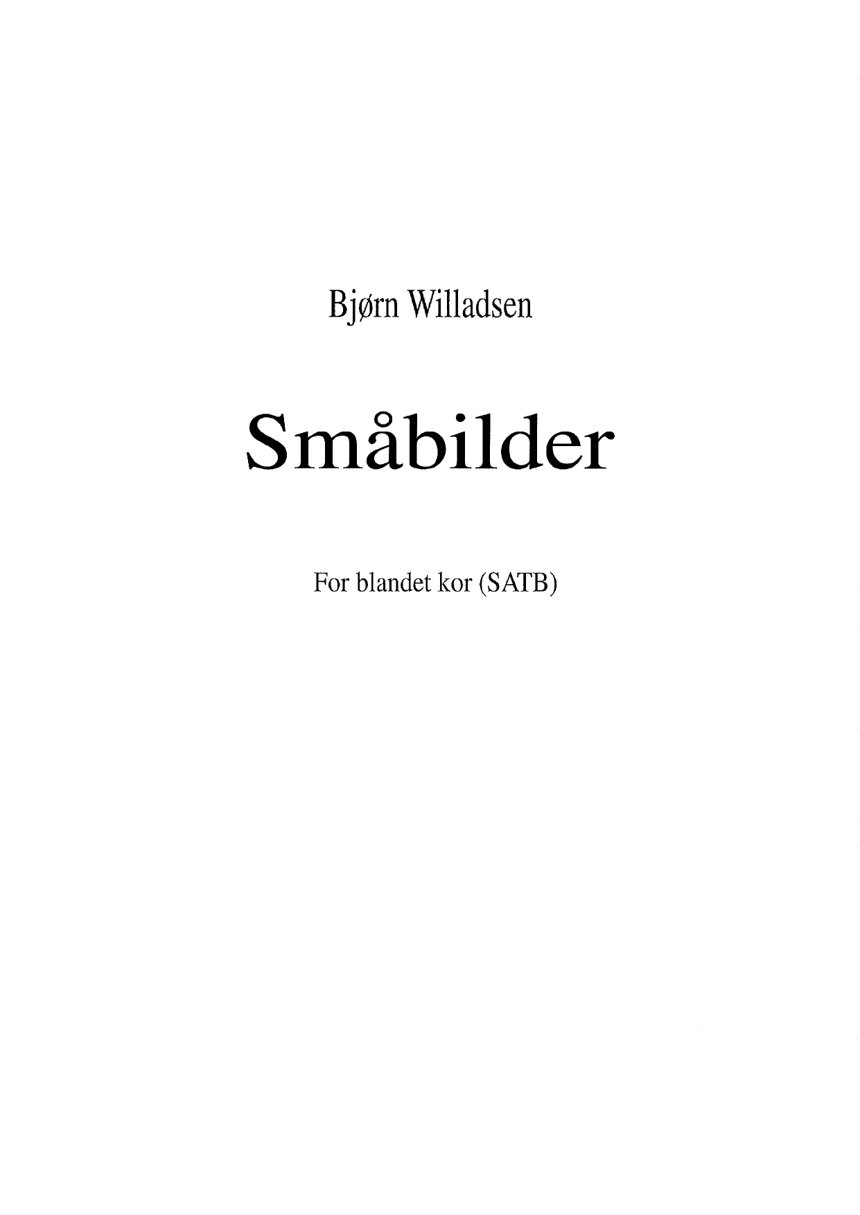 Småbilder - for blandet kor
