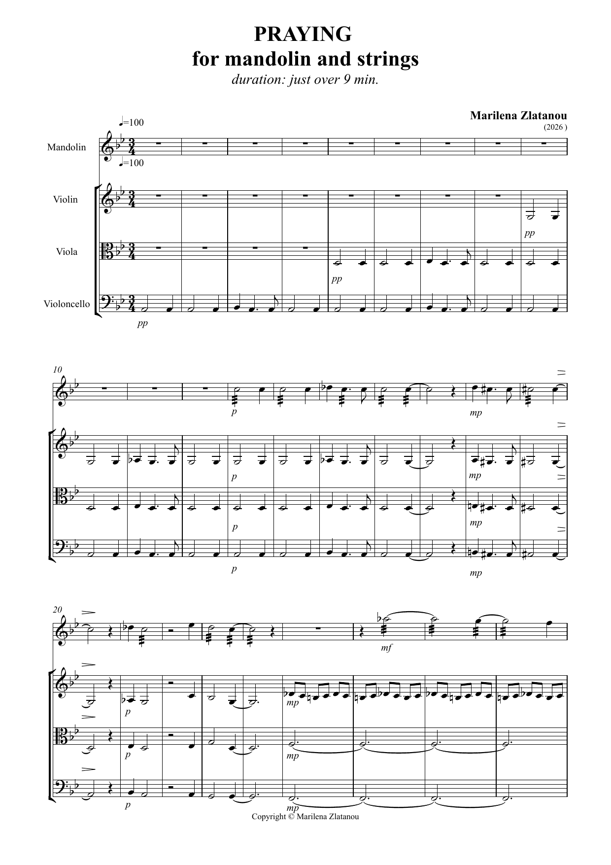 Praying - For mandolin and strings - Bilde 3