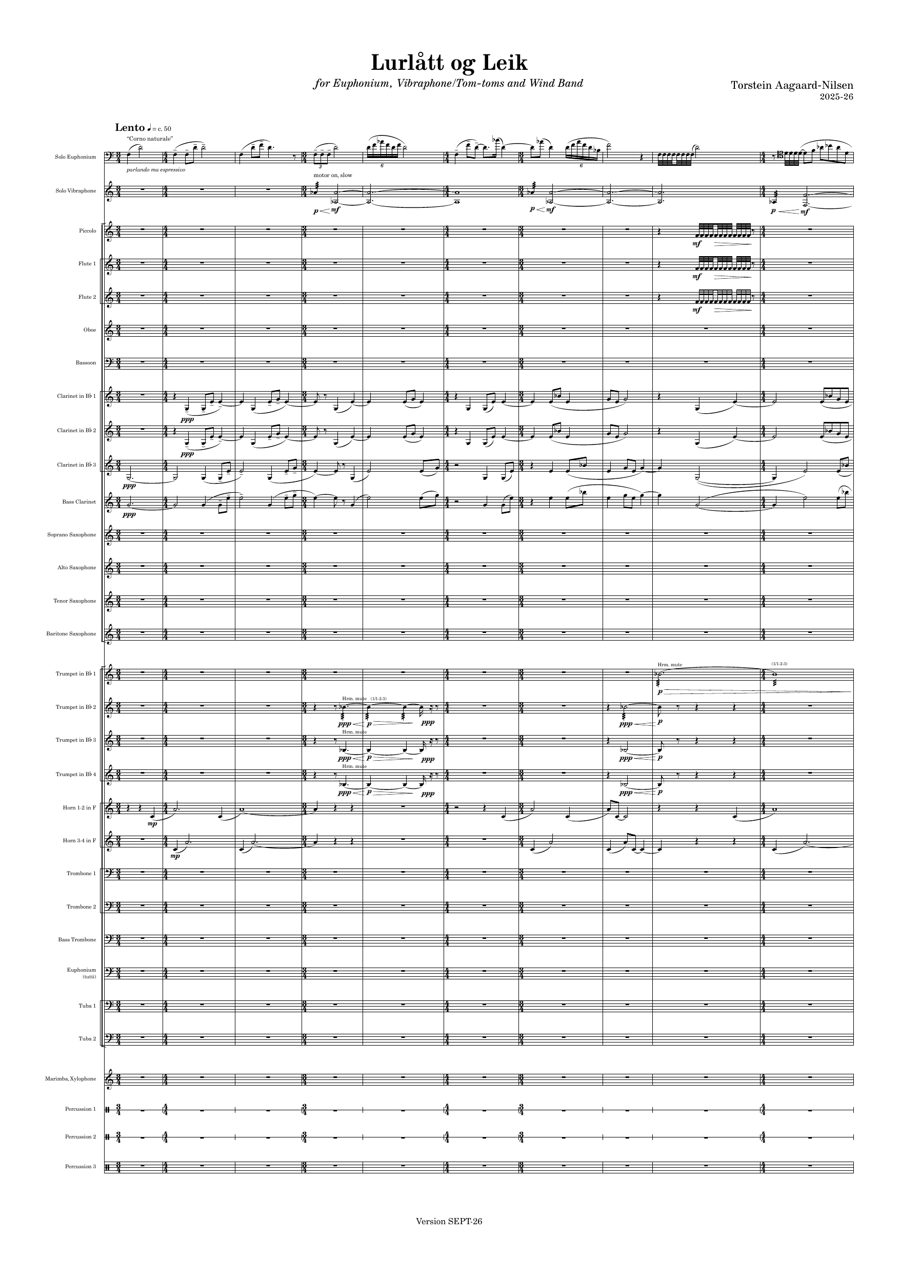 Lurlått og Leik - for Euphonium, Vibraphone/Tom-toms and Wind Band - Image 3