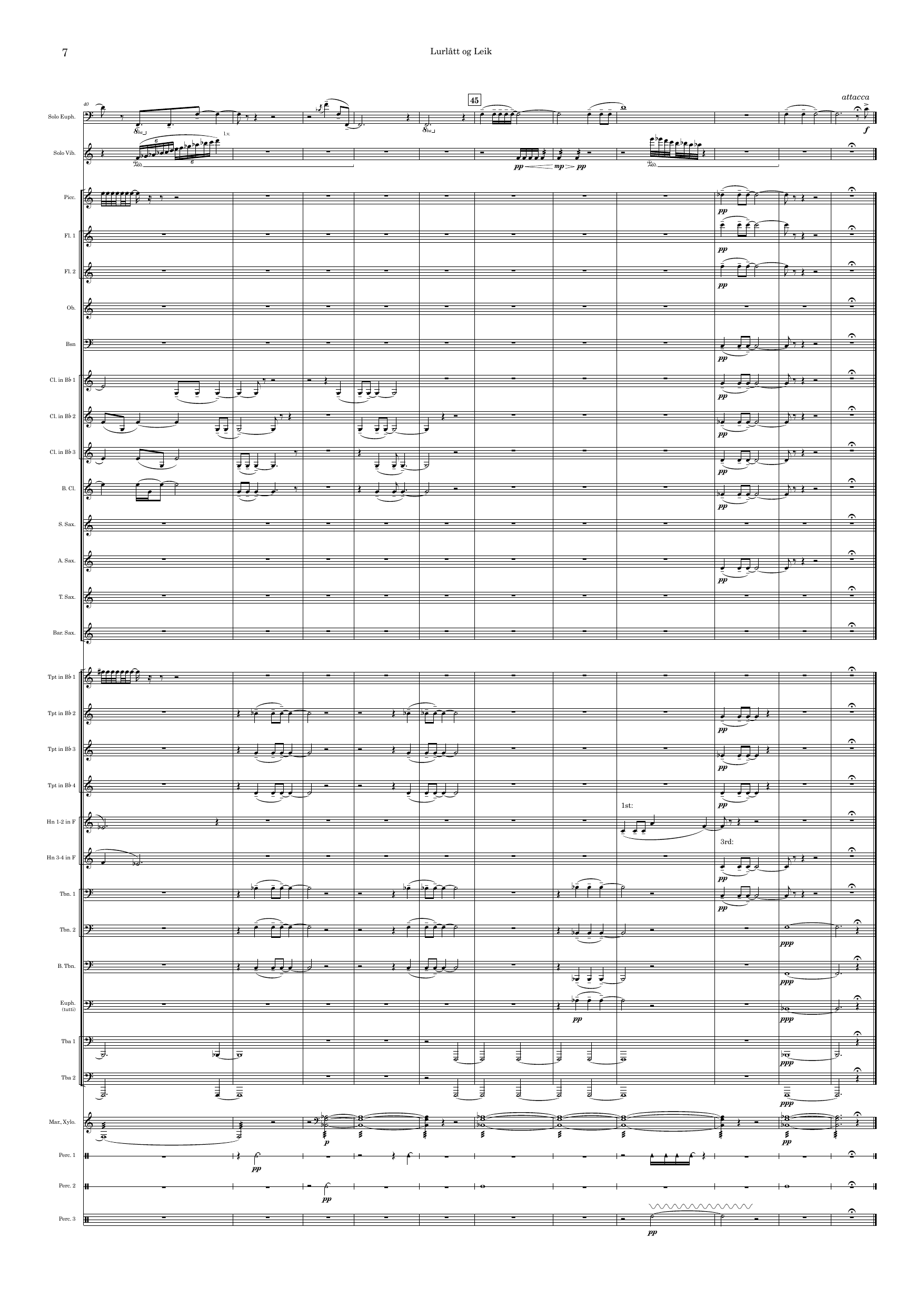 Lurlått og Leik - for Euphonium, Vibraphone/Tom-toms and Wind Band - Image 7