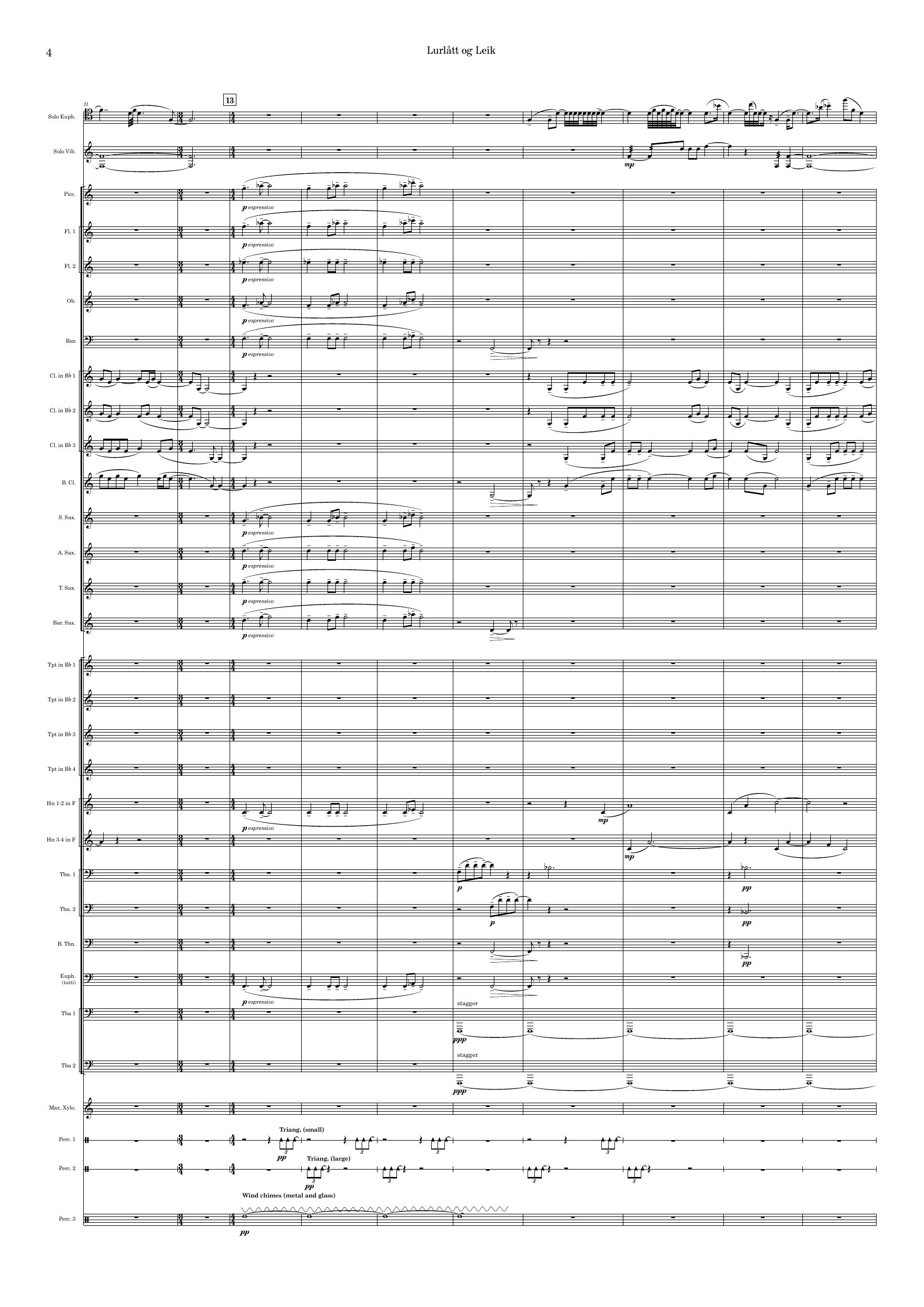 Lurlått og Leik - for Euphonium, Vibraphone/Tom-toms and Wind Band - Image 4
