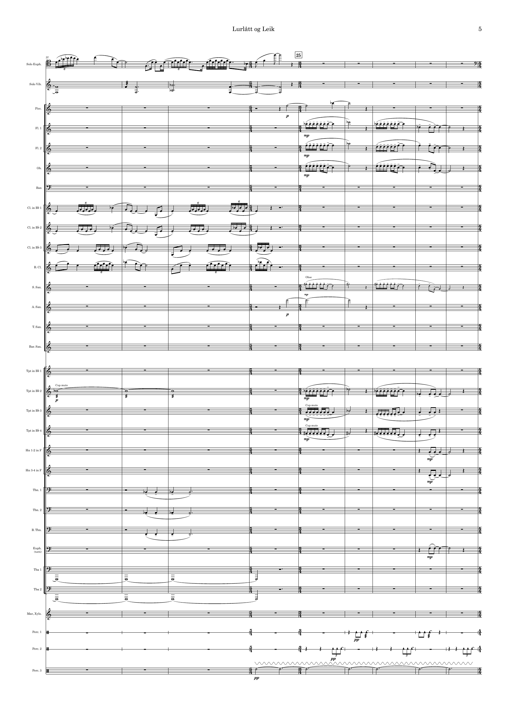 Lurlått og Leik - for Euphonium, Vibraphone/Tom-toms and Wind Band - Image 5