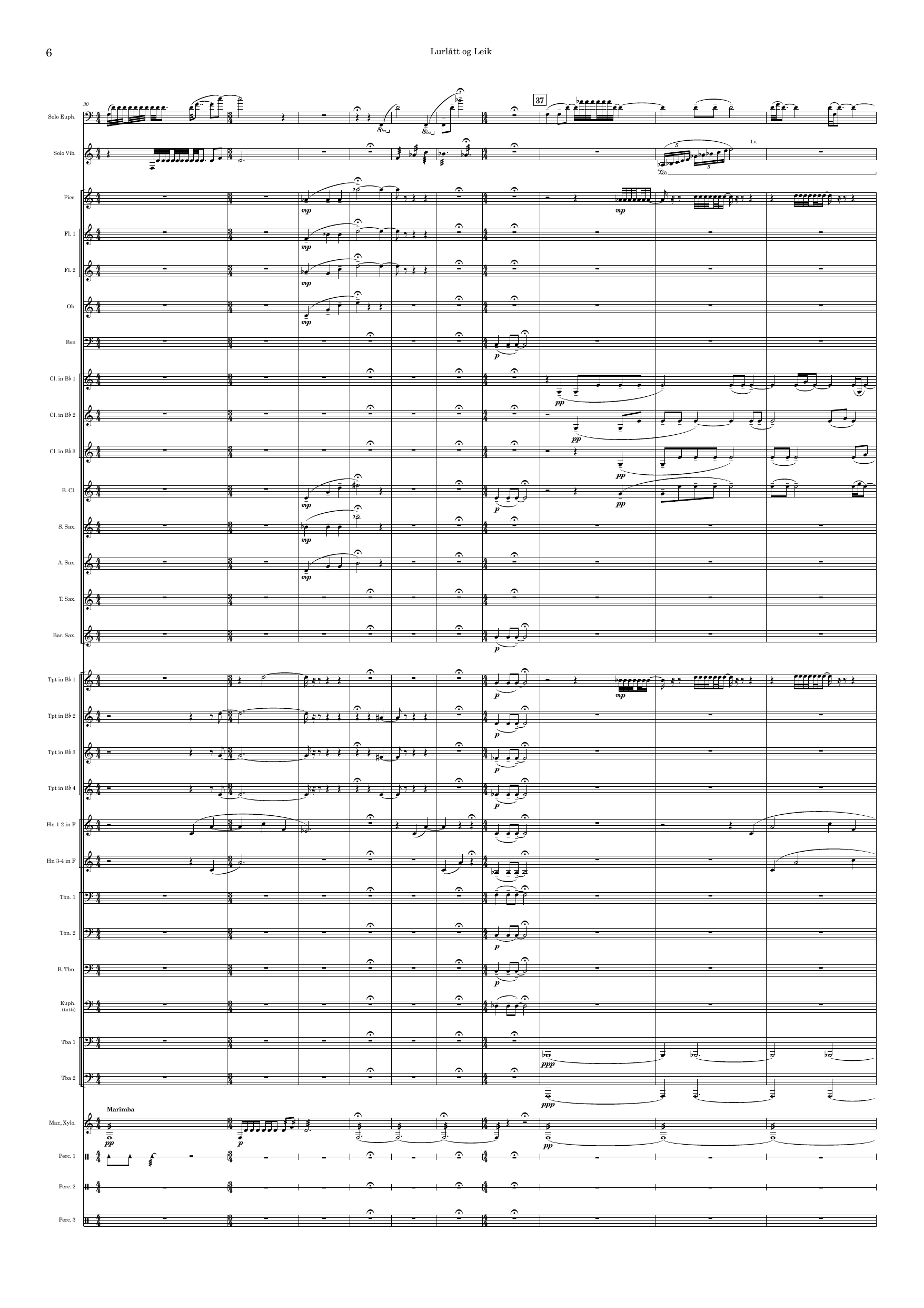 Lurlått og Leik - for Euphonium, Vibraphone/Tom-toms and Wind Band - Image 6