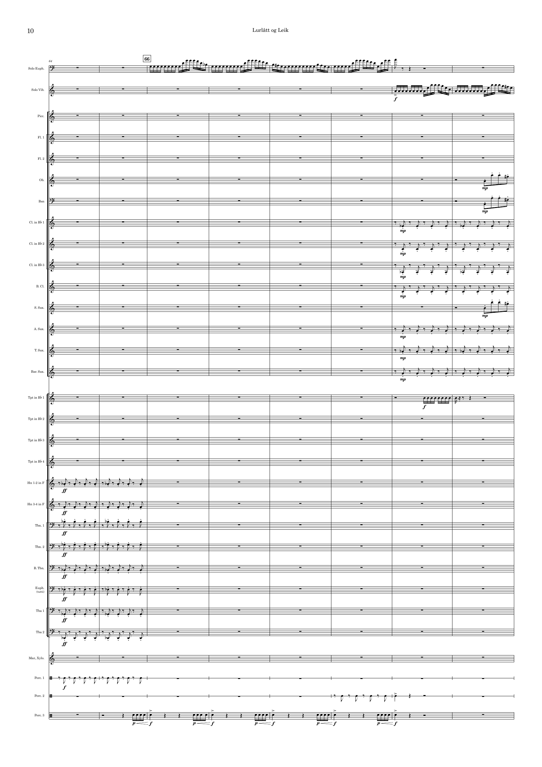 Lurlått og Leik - for Euphonium, Vibraphone/Tom-toms and Wind Band - Image 10