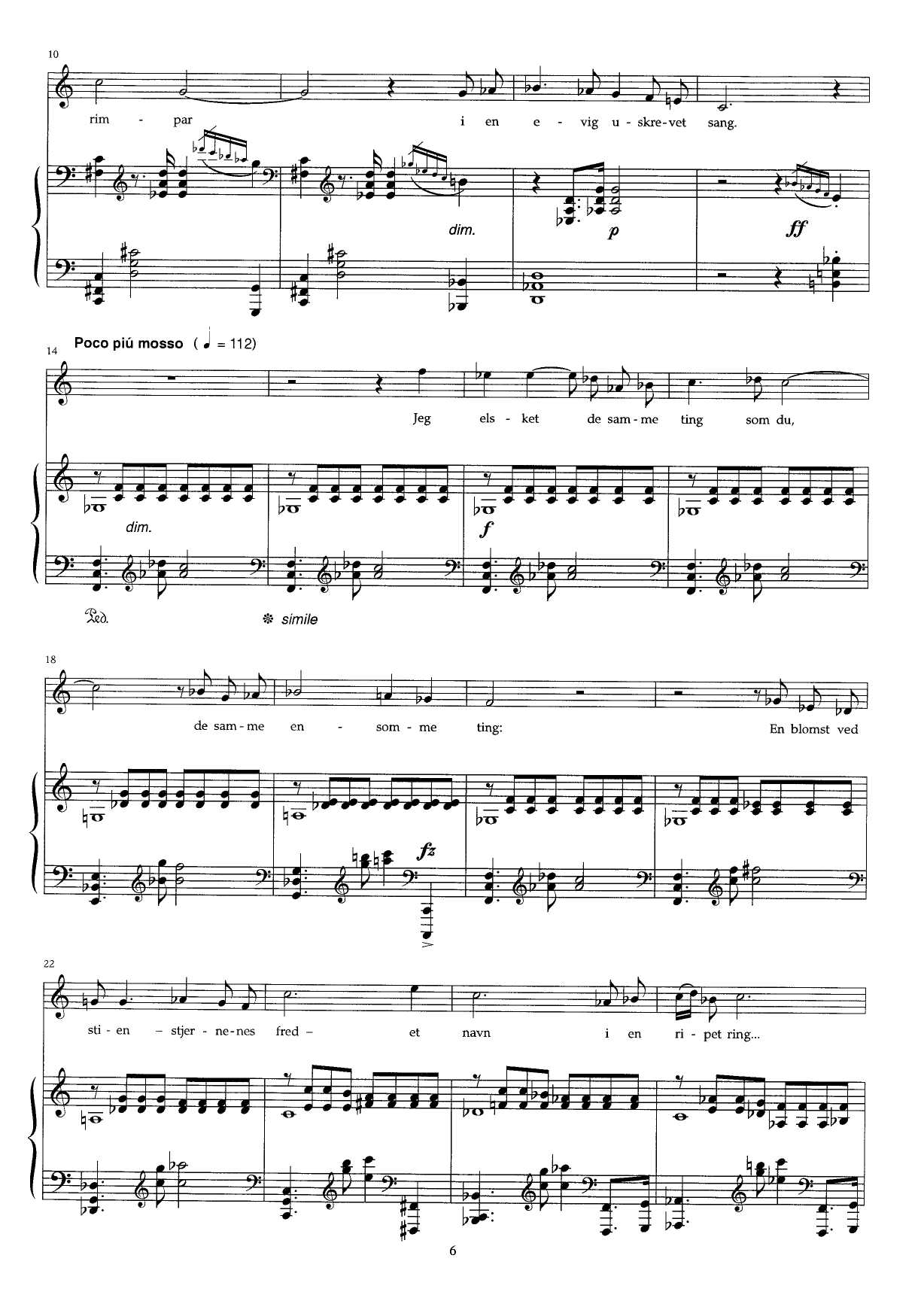 The Wind Does not Look at Signposts - Six songs on poems by Hans Børli : Version for high voice and piano, Op. 33 b - Image 6