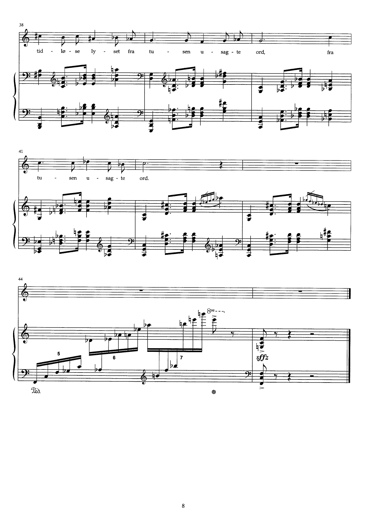 The Wind Does not Look at Signposts - Six songs on poems by Hans Børli : Version for high voice and piano, Op. 33 b - Image 8