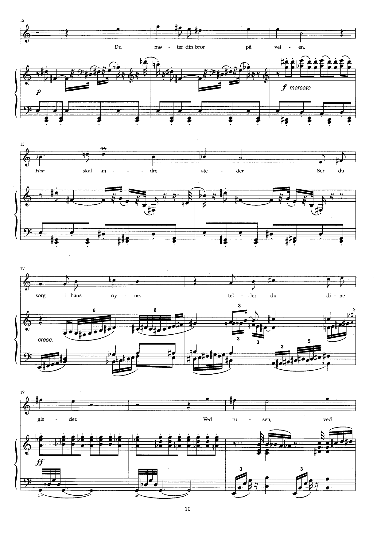 The Wind Does not Look at Signposts - Six songs on poems by Hans Børli : Version for high voice and piano, Op. 33 b - Image 10