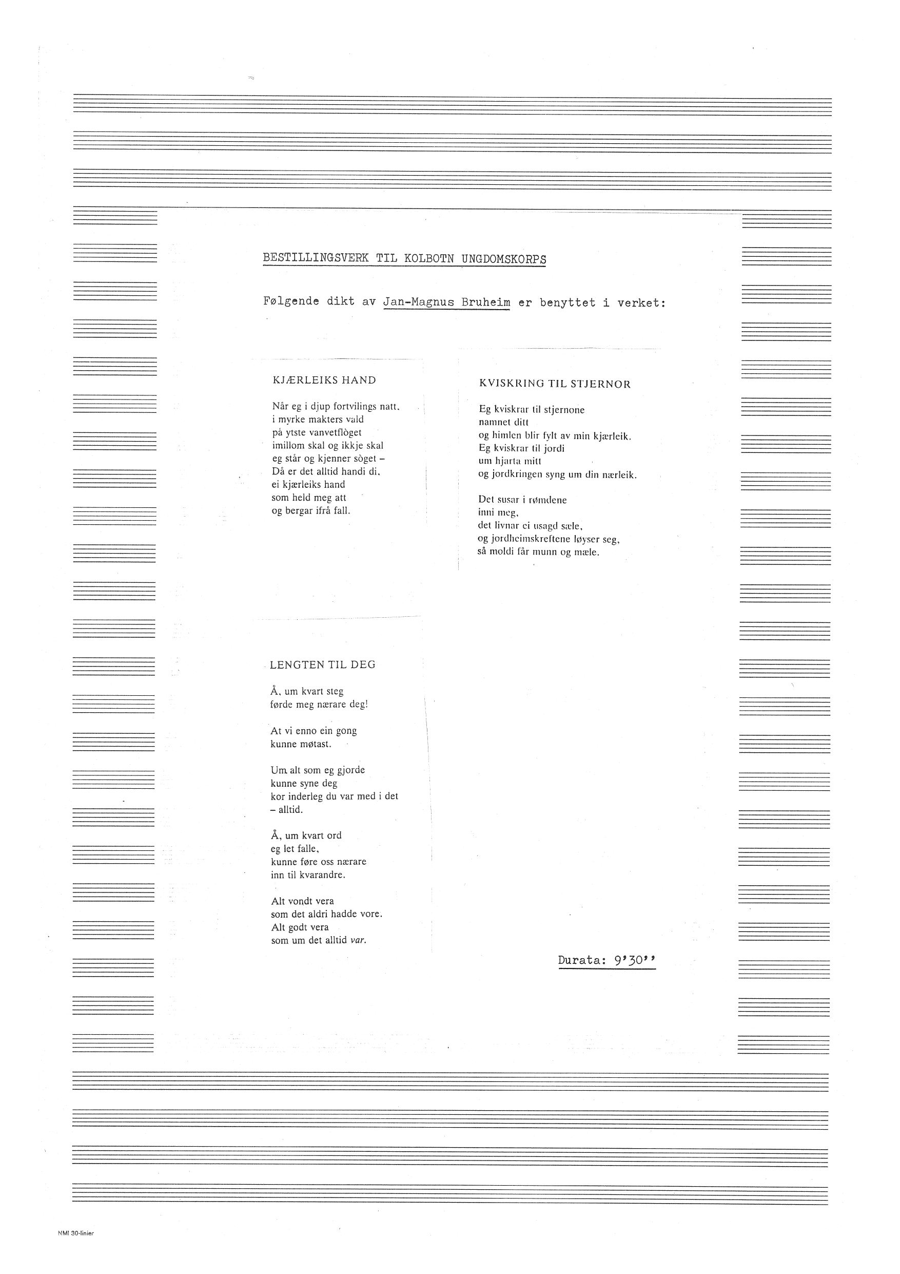 Song um kjærleik for tenor (sopran) og symfonisk janitsjarorkester, op. 84, nr. 1 - Bilde 2