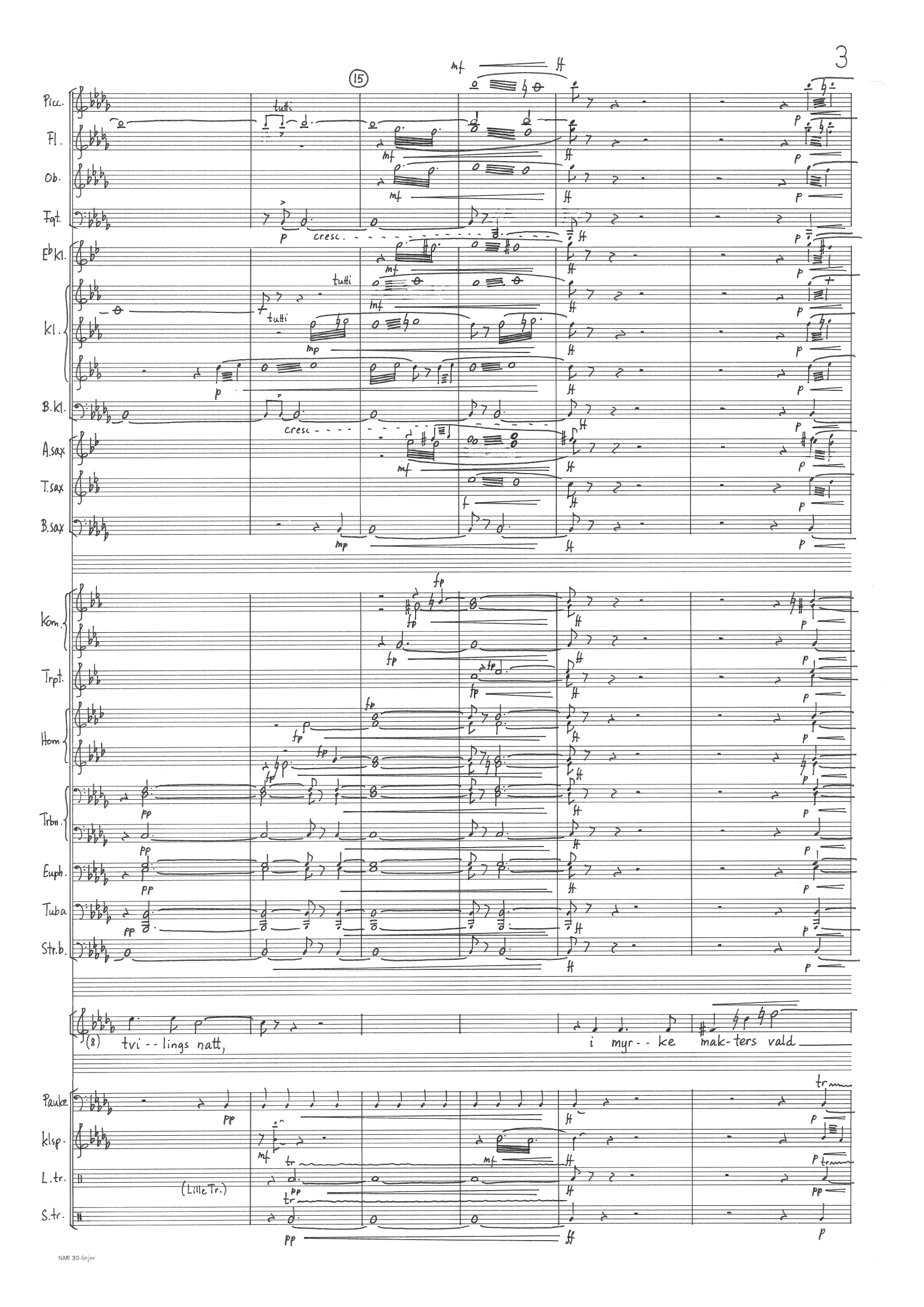 Song um kjærleik for tenor (sopran) og symfonisk janitsjarorkester, op. 84, nr. 1 - Bilde 5