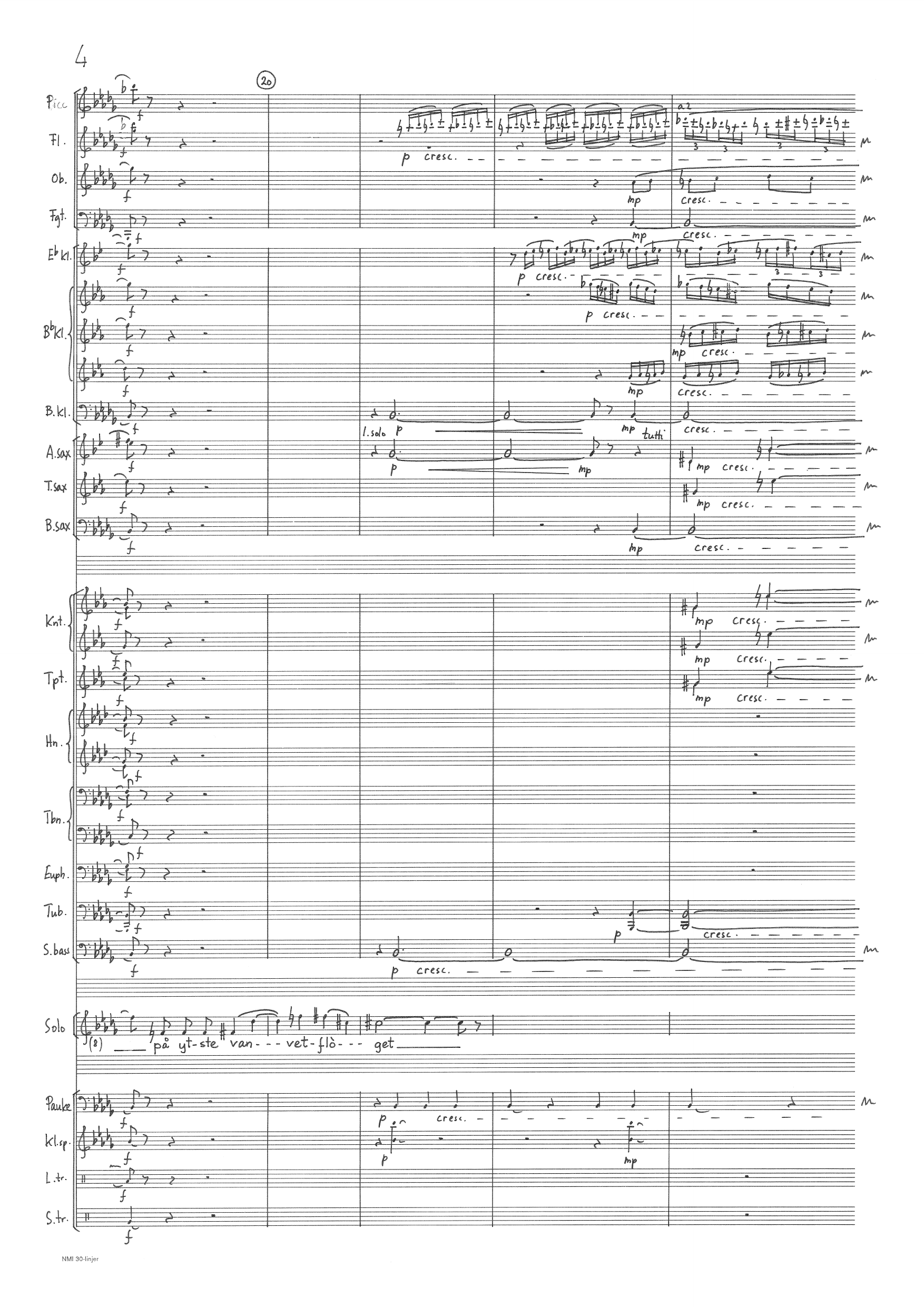 Song um kjærleik for tenor (sopran) og symfonisk janitsjarorkester, op. 84, nr. 1 - Bilde 6